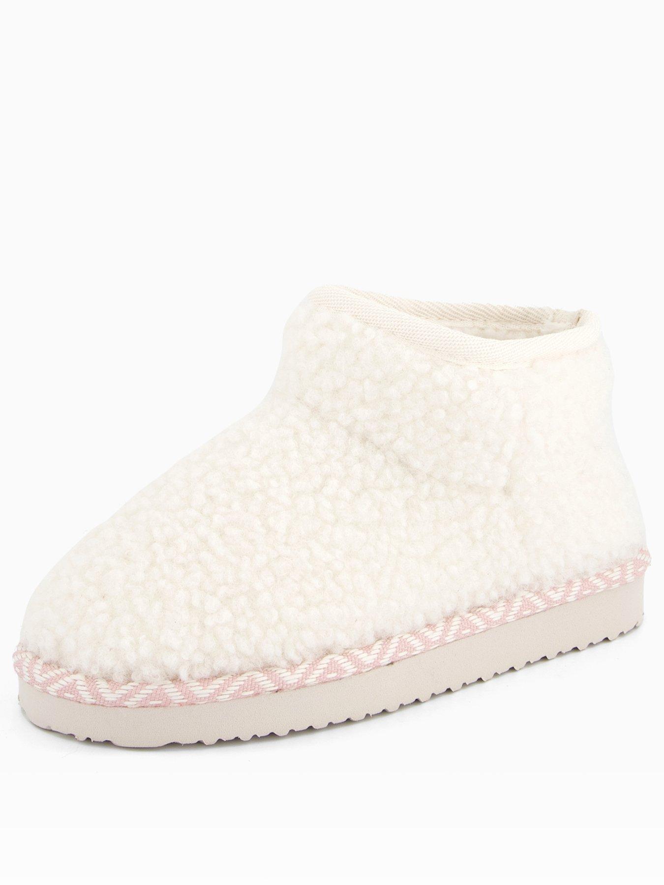  image of the-very-collection-older-girls-borg-slipper-boot