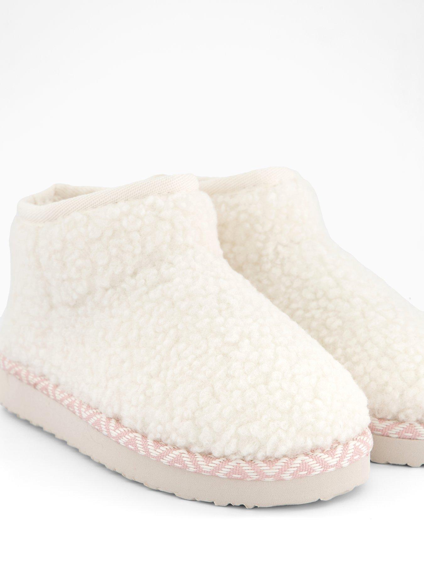  image of the-very-collection-older-girls-borg-slipper-boot