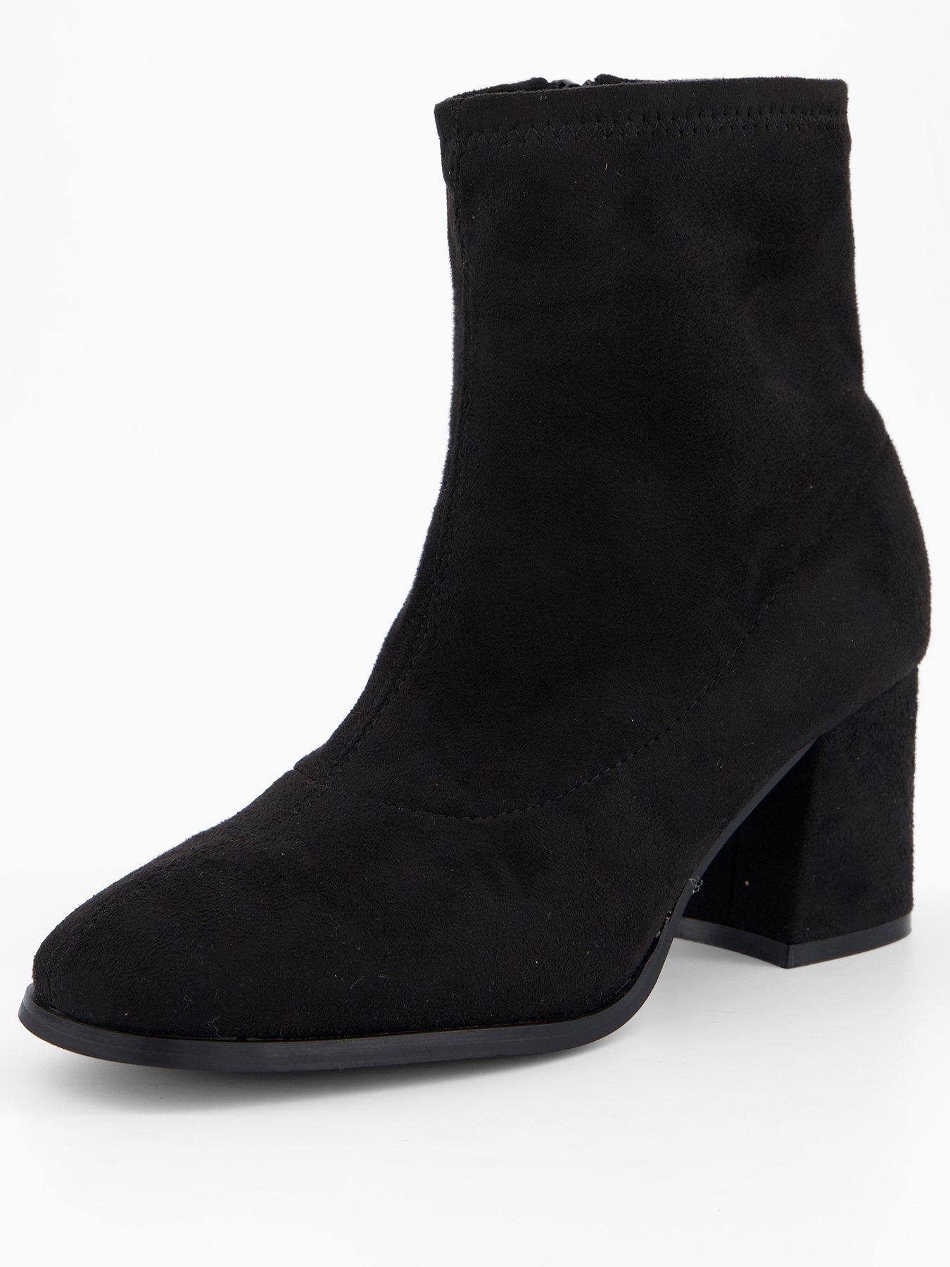Image 2 of 6 of The Very Collection Wide Fit Ankle Sock Boot - Black