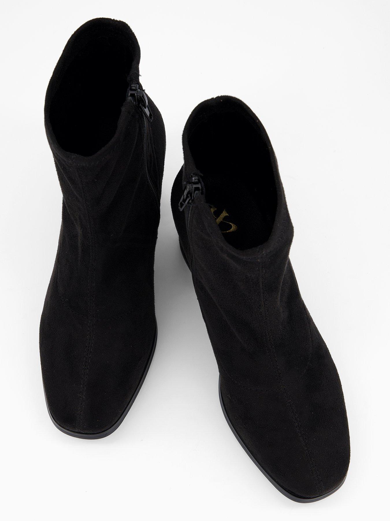 Image 3 of 6 of The Very Collection Wide Fit Ankle Sock Boot - Black