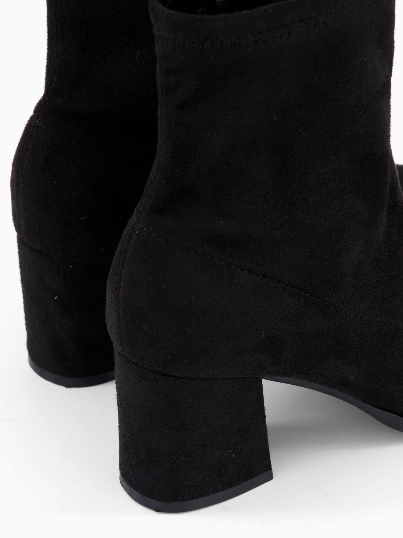 Image 5 of 6 of The Very Collection Wide Fit Ankle Sock Boot - Black