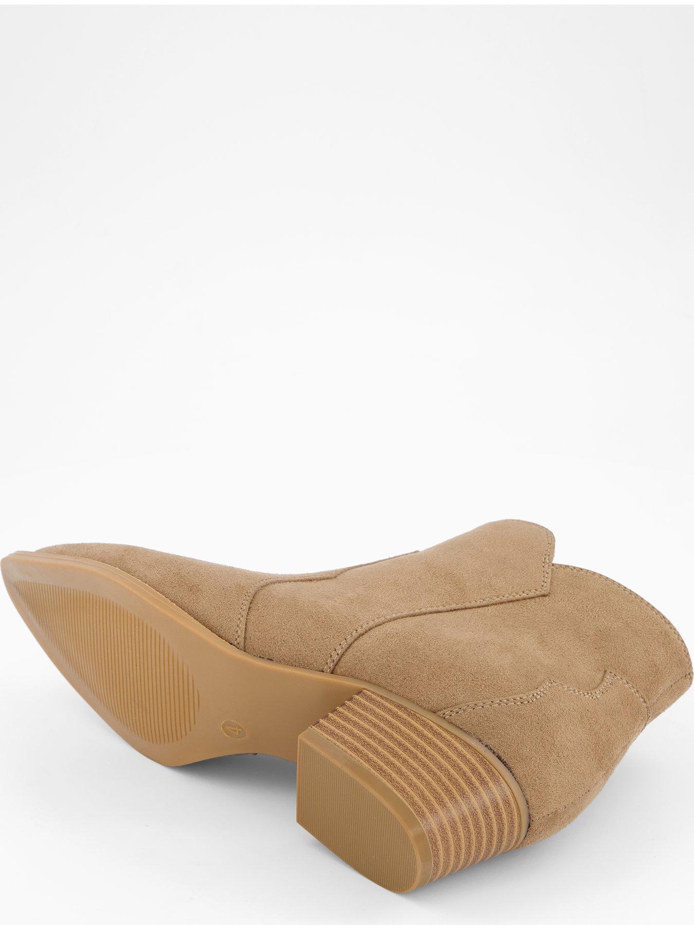 Image 4 of 6 of The Very Collection Wide Fit Western Ankle Boot - Brown