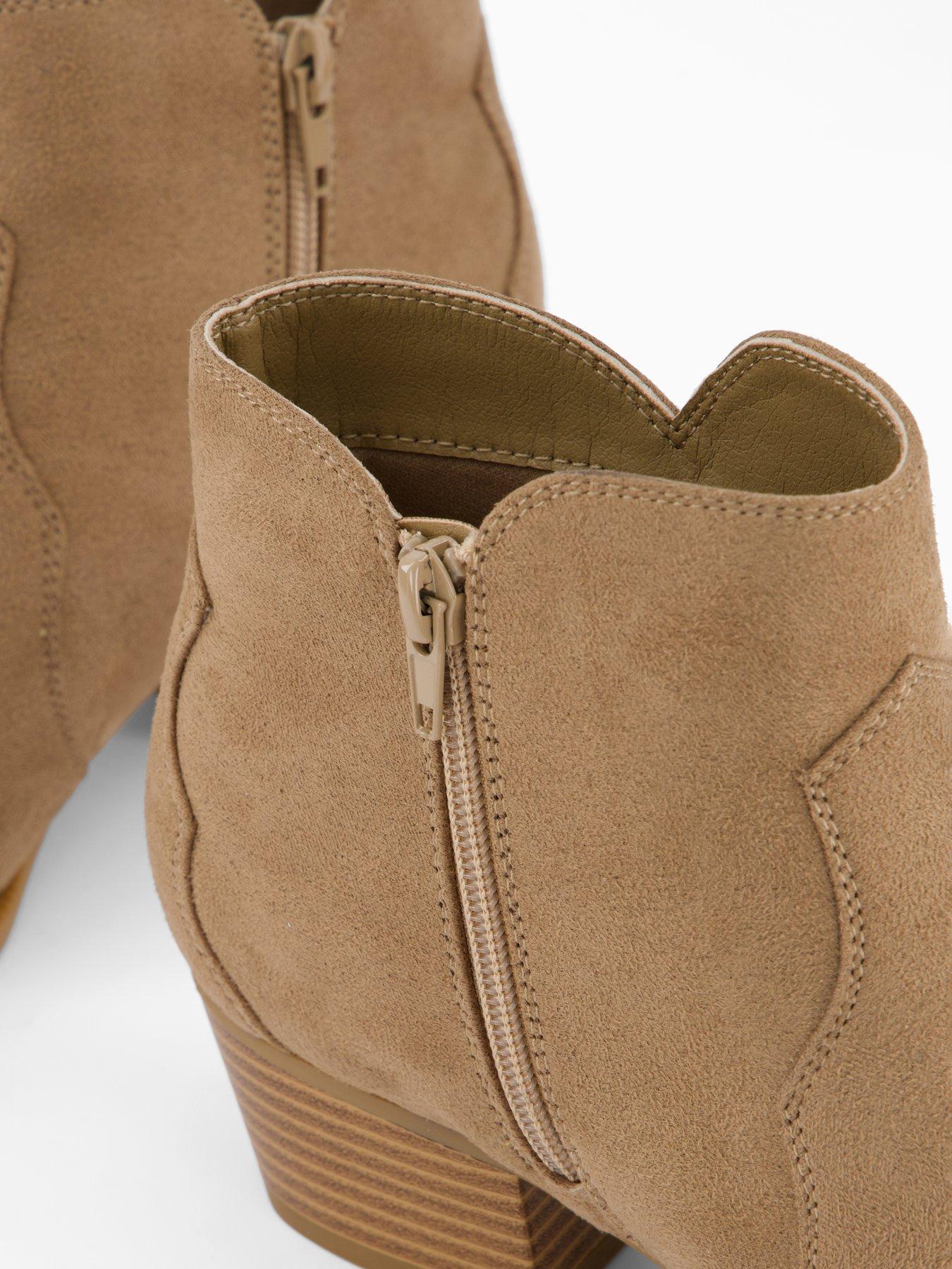 Image 5 of 6 of The Very Collection Wide Fit Western Ankle Boot - Brown