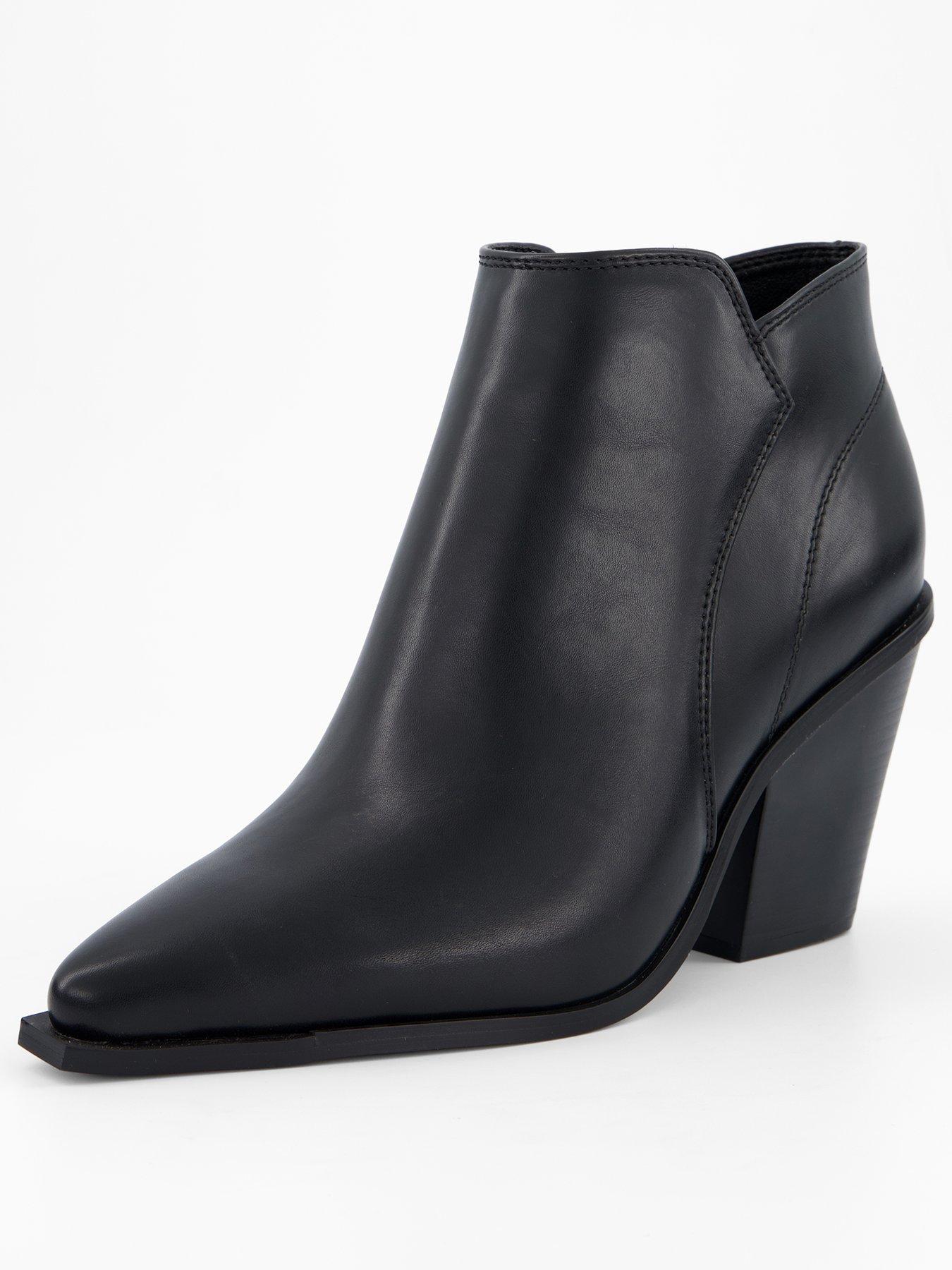  image of the-very-collection-extra-wide-fit-western-ankle-boot-black