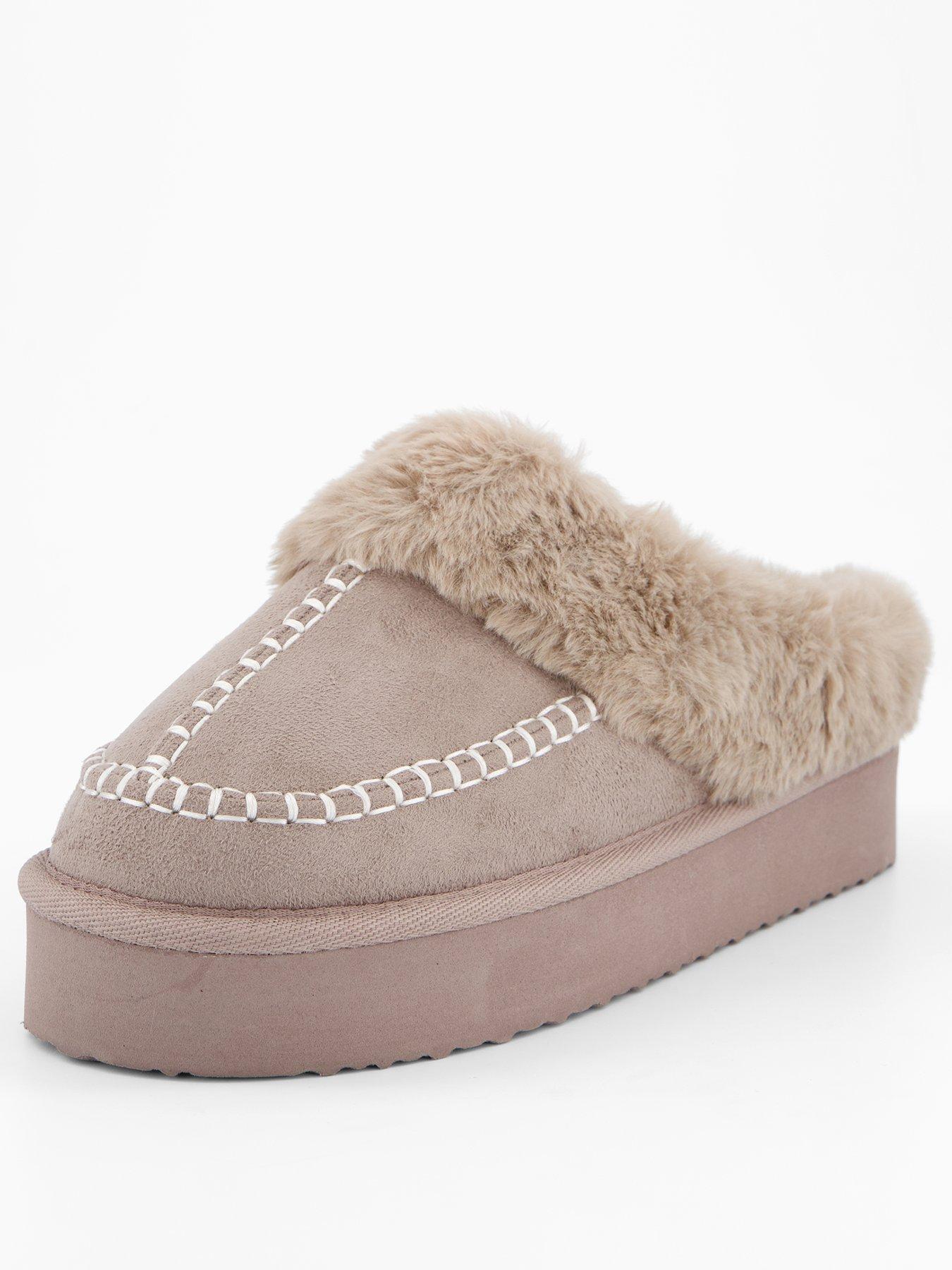  image of the-very-collection-flatform-slippers-mink
