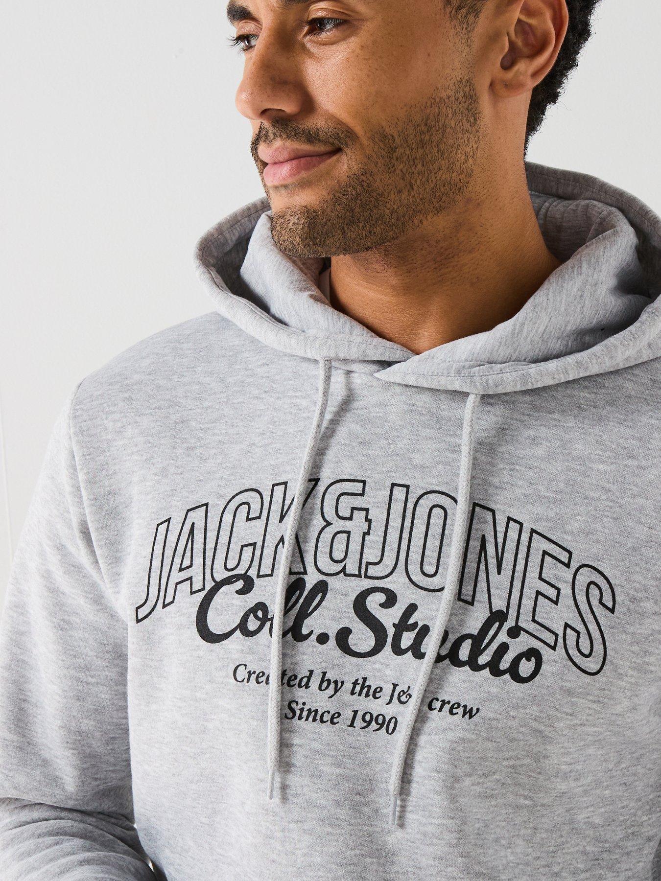 Image 4 of 6 of Jack & Jones Makoto Hoodie - Grey