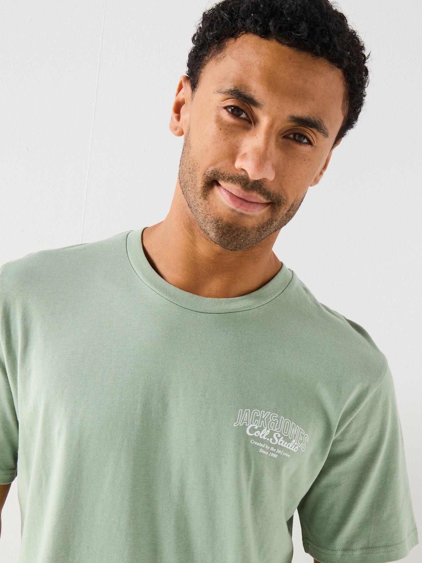 Image 4 of 5 of Jack & Jones Graphic Short Sleeve T-Shirt - Light Green