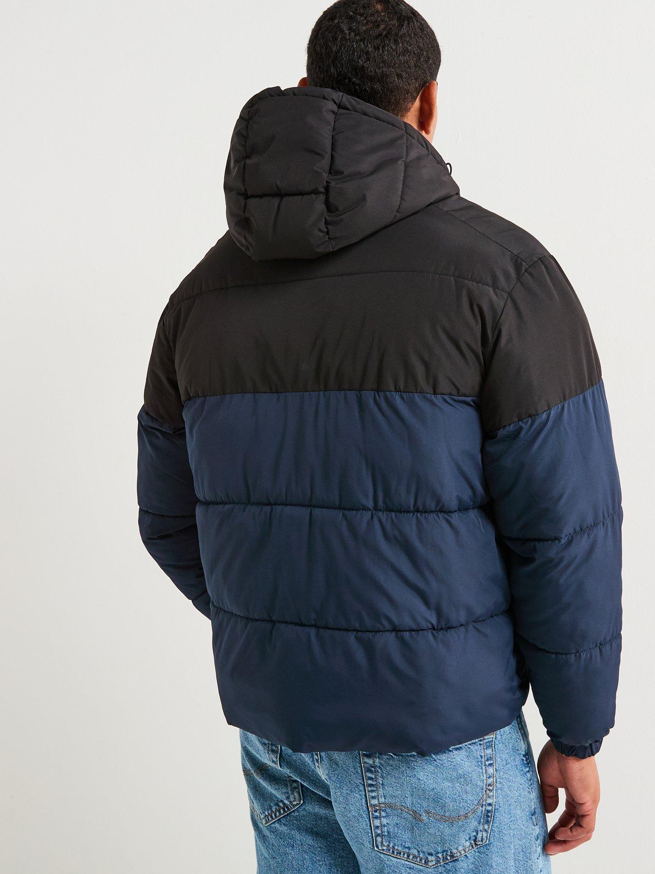  image of jack-jones-maze-hooded-puffer-jacket-navy