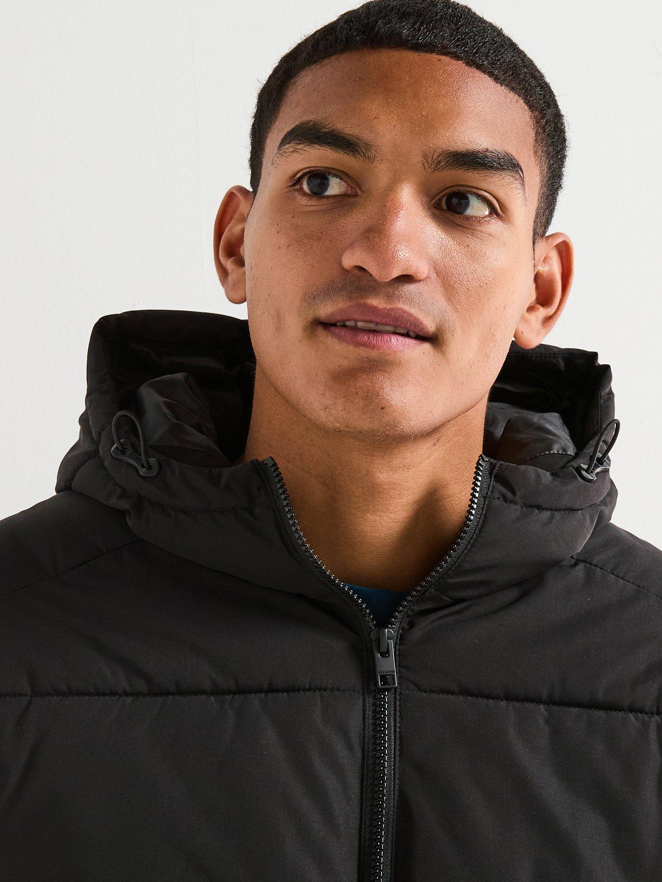  image of jack-jones-maze-hooded-puffer-jacket-navy