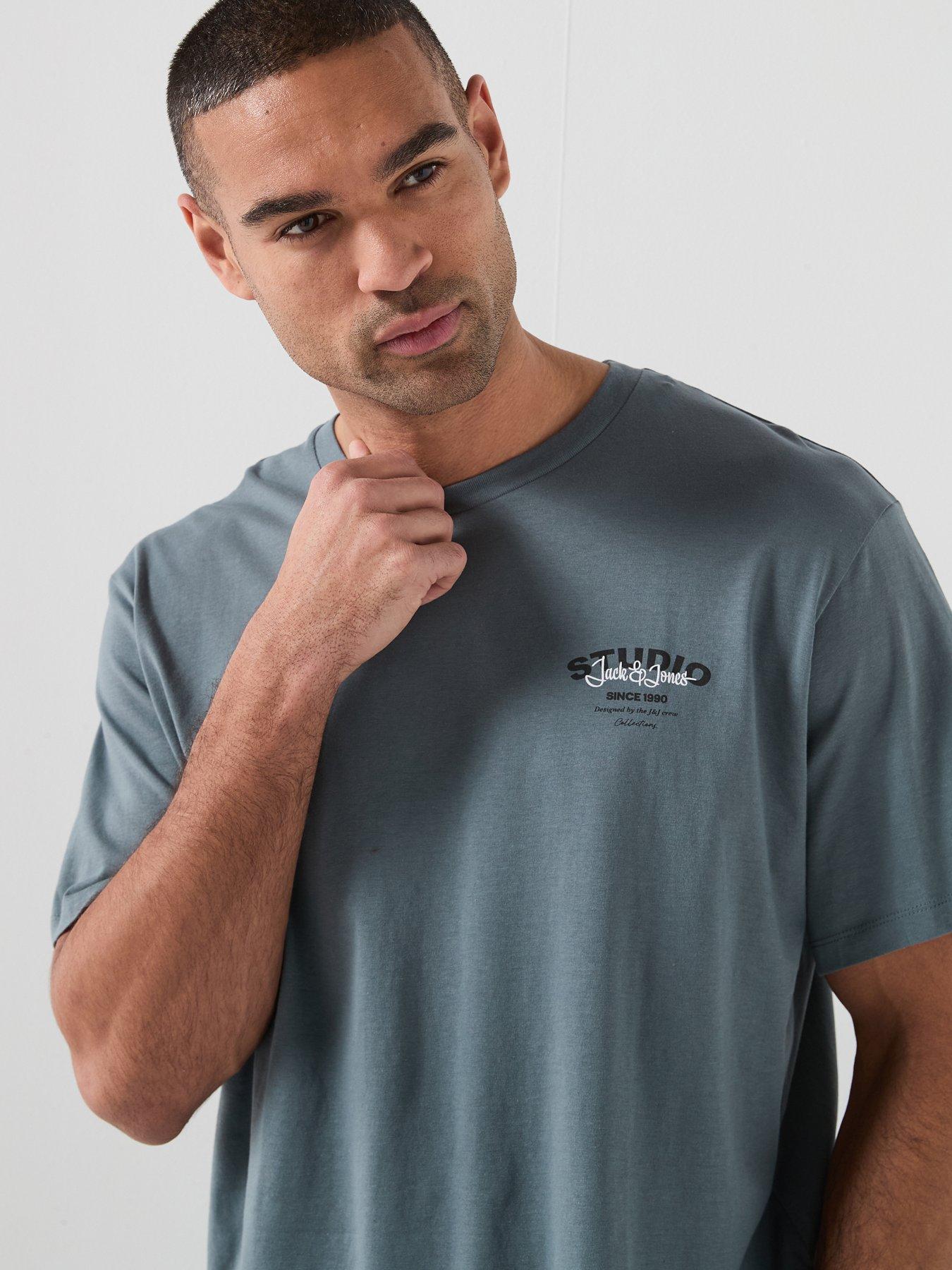 Image 4 of 5 of Jack & Jones Graphic Short Sleeve T-Shirt - Blue