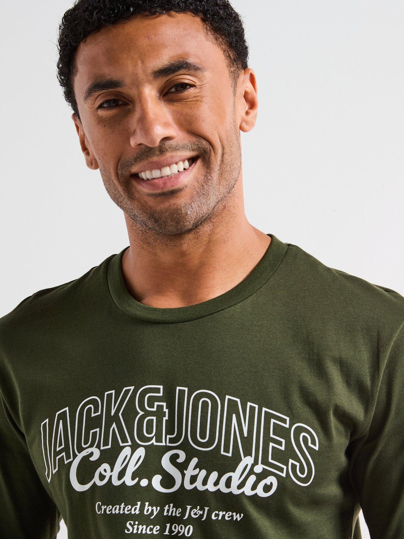 T-shirt Manica Lunga JACK & JONES Makoto – Girocollo, Cotone 100%, Vestibilità Rilassata, Taglia XL - 3