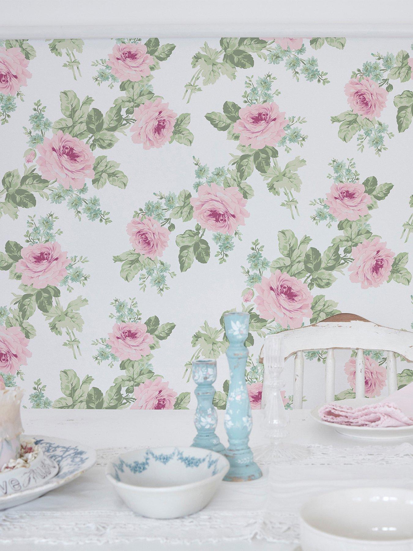 Rachel Ashwell Rachel Ashwell® Royal Bouquet Wallpaper - Pink