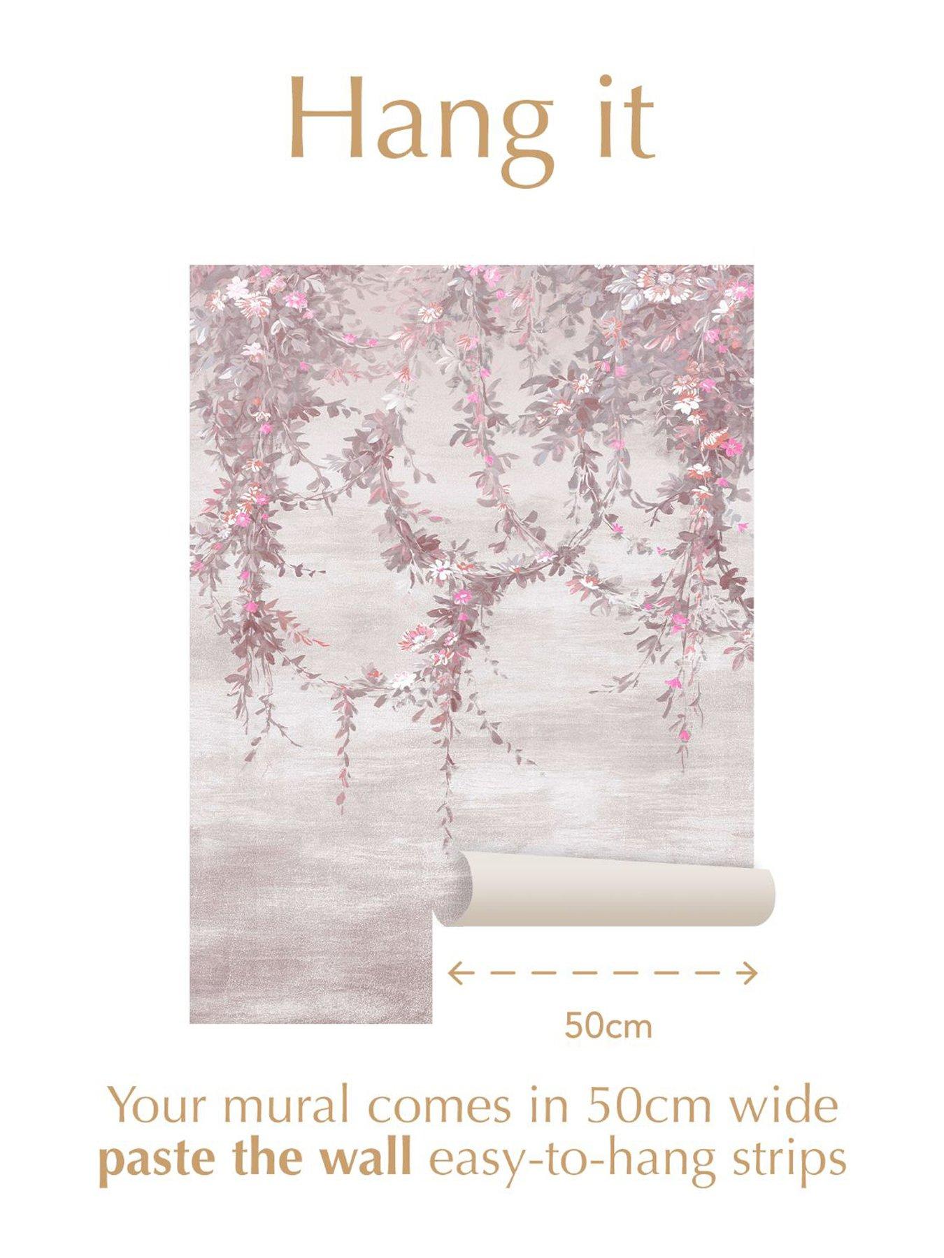  image of rachel-ashwell-hanging-garden-fixed-size-mural-pink