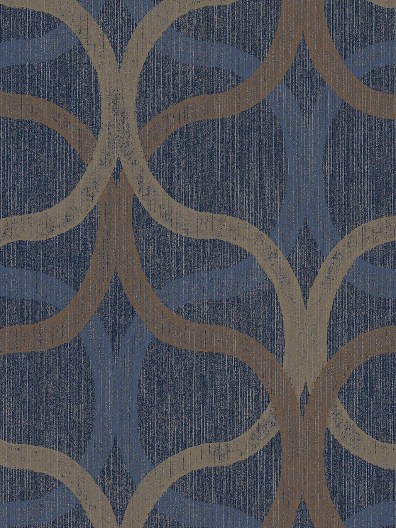 stillFront image of boutique-refine-geo-wallpaper-in-navy
