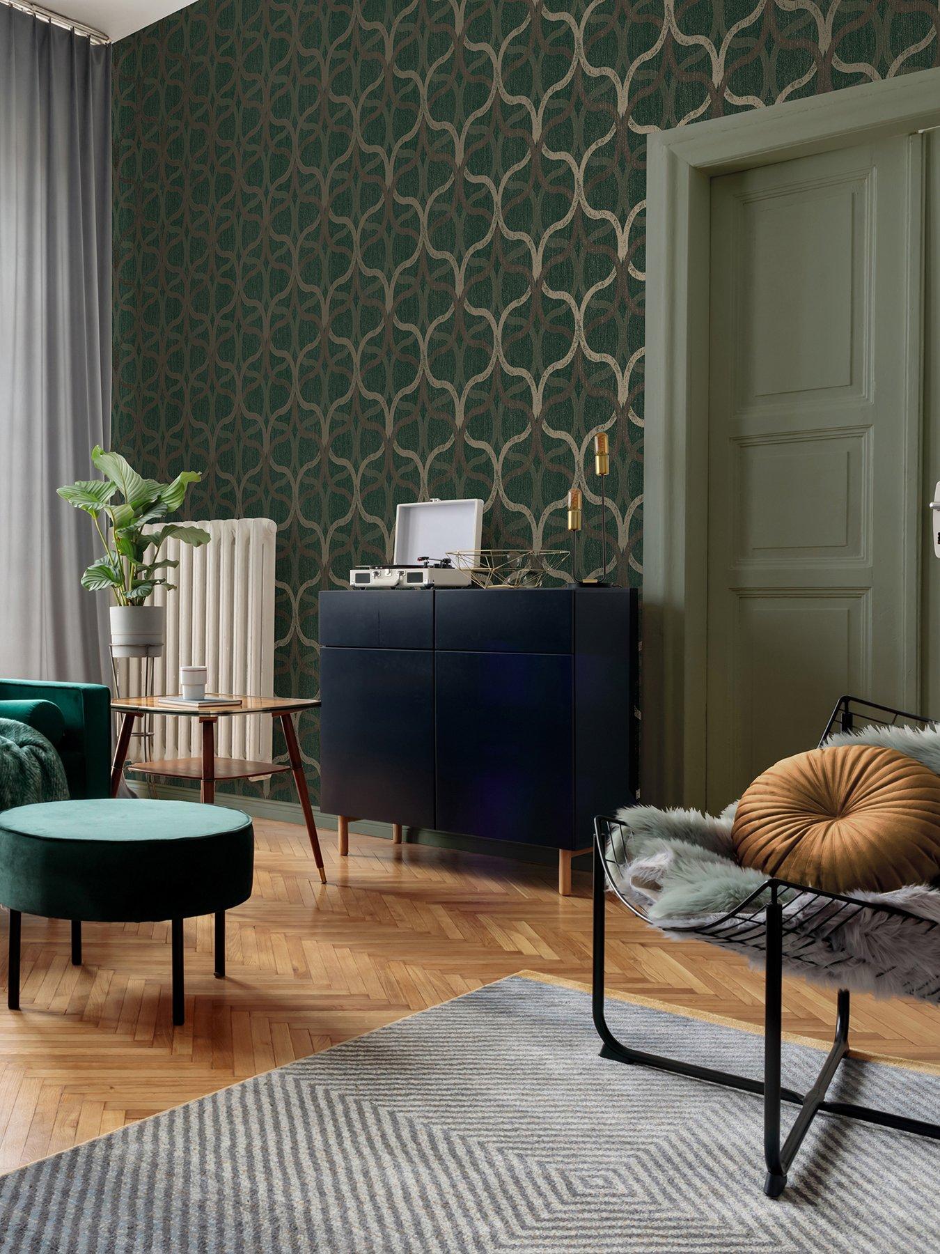 boutique-refine-geo-wallpaper-green