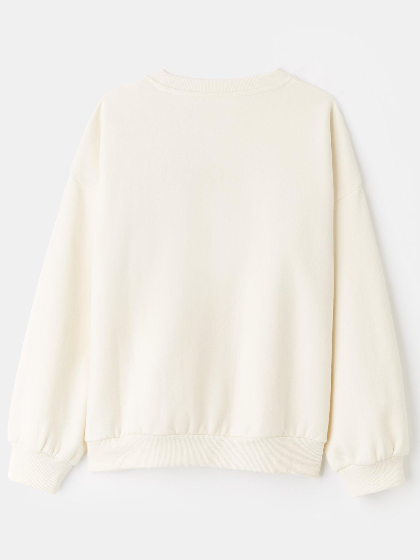 back image of the-very-collection-girls-christmas-jumper-cream