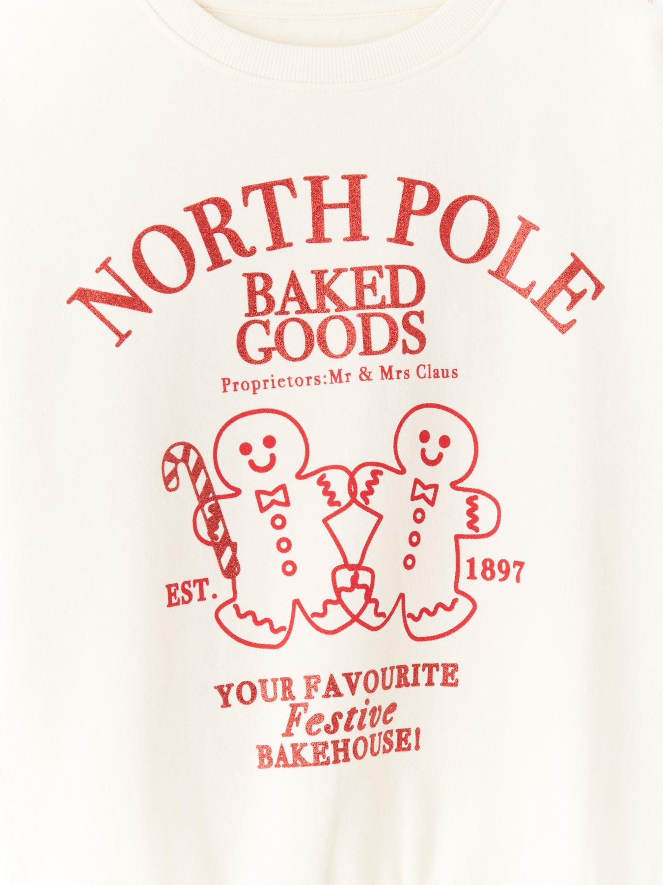  image of the-very-collection-girls-christmas-jumper-cream