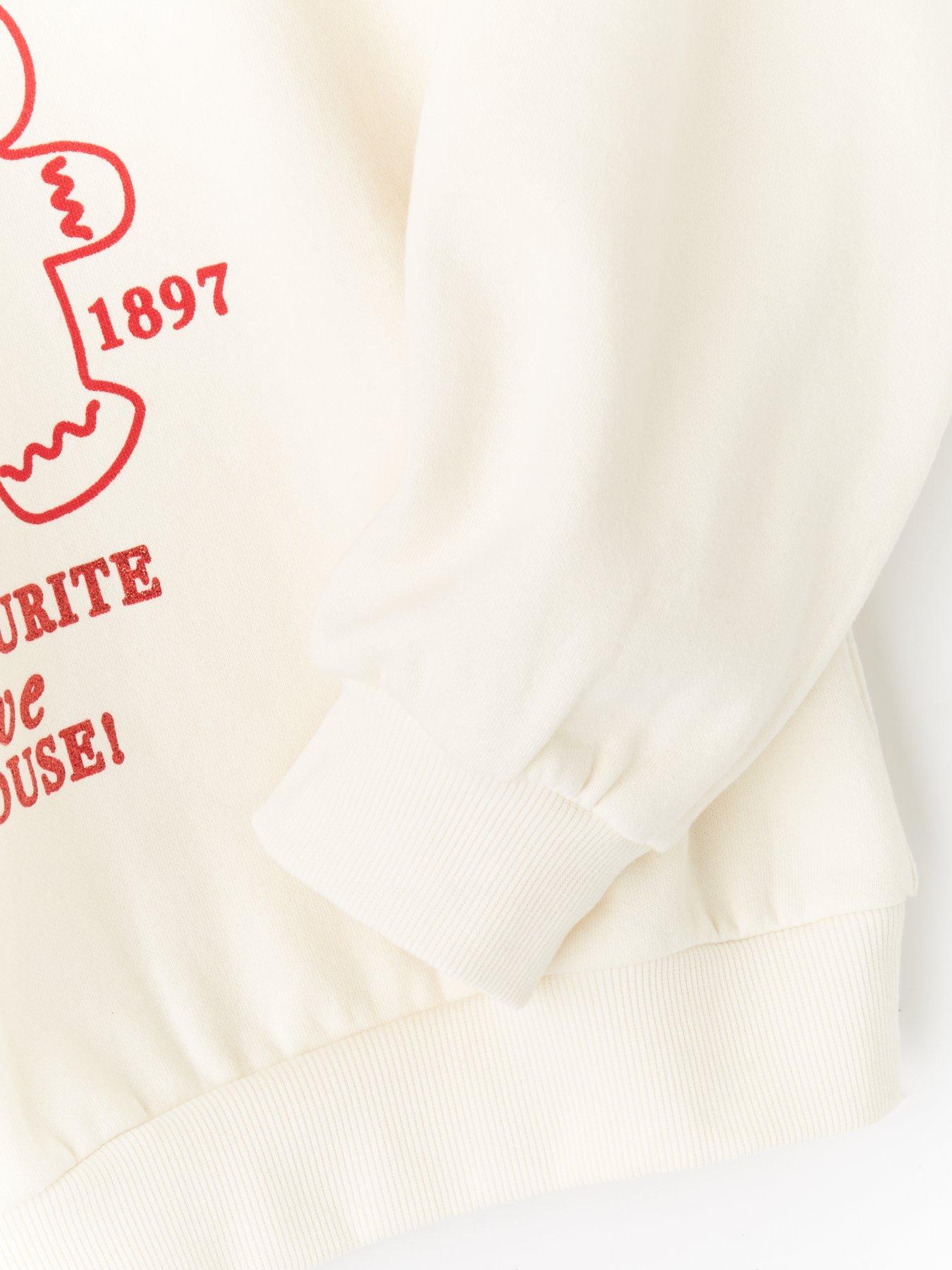  image of the-very-collection-girls-christmas-jumper-cream