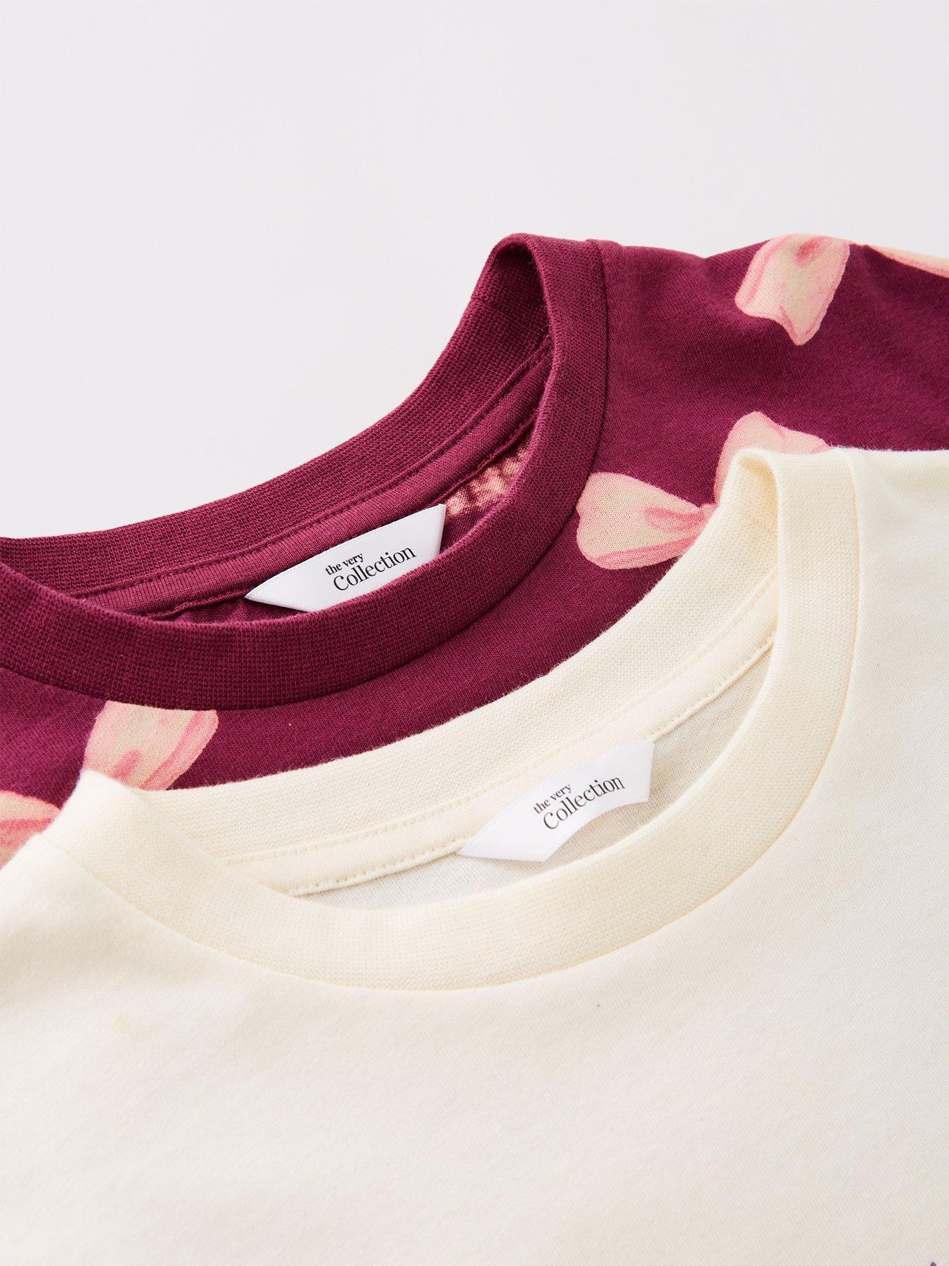  image of the-very-collection-girls-ballerina-2-pack-long-sleeve-tops-cream