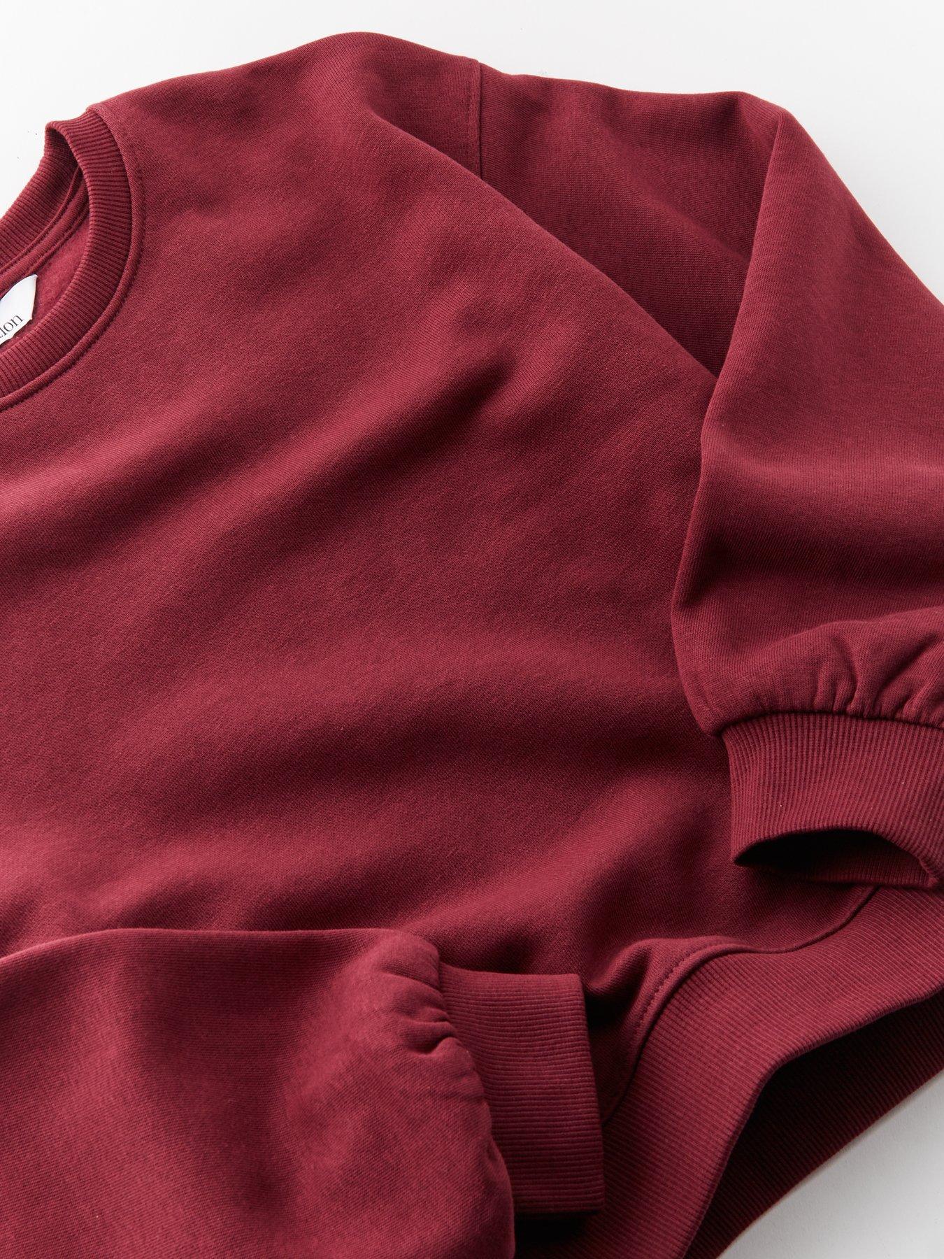  image of the-very-collection-girls-sweatshirt-with-flare-legging-burgundyred