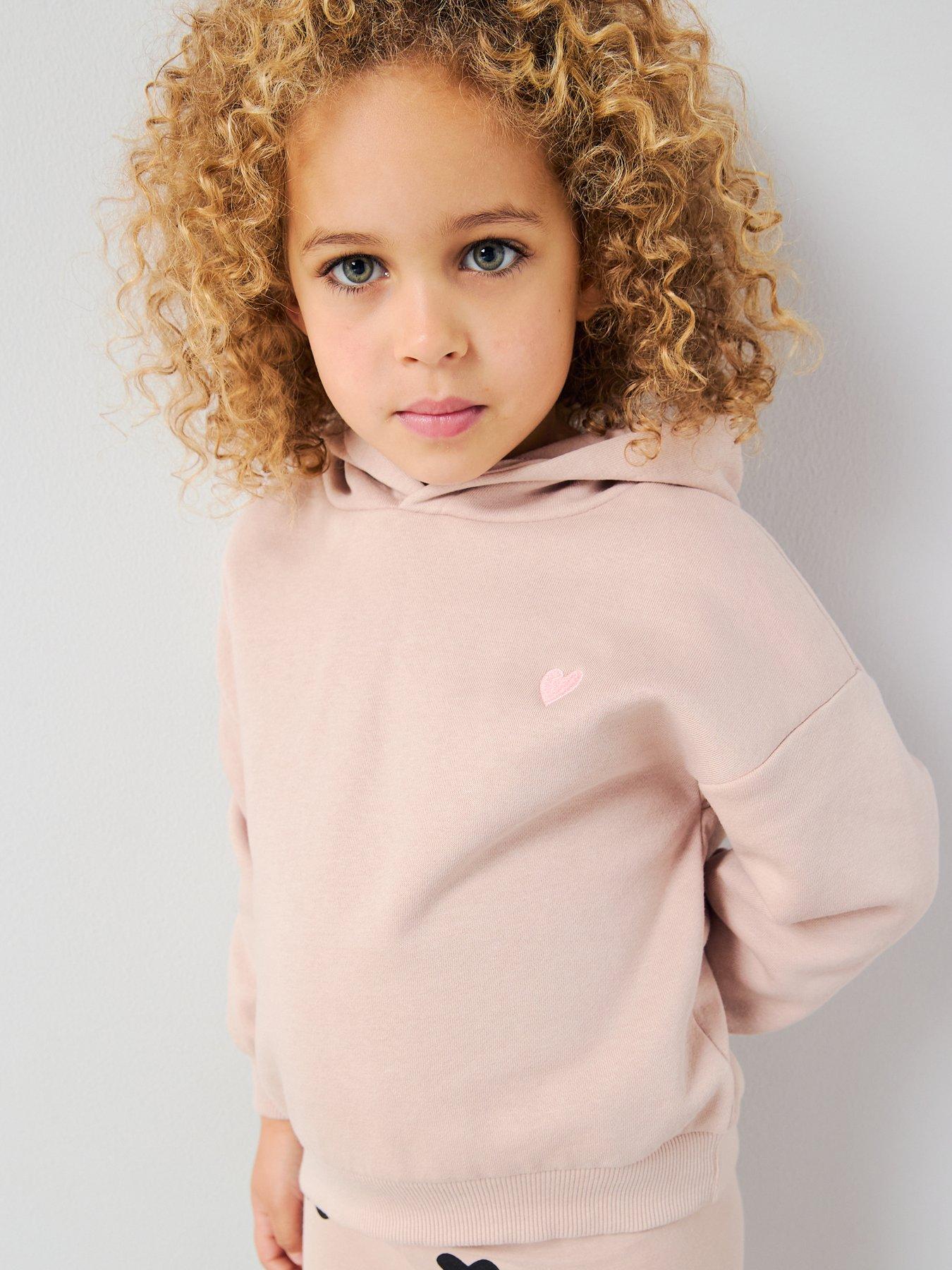 Image 4 of 6 of The Very Collection Girls Hoodie And Legging Set Heart Print - Cream