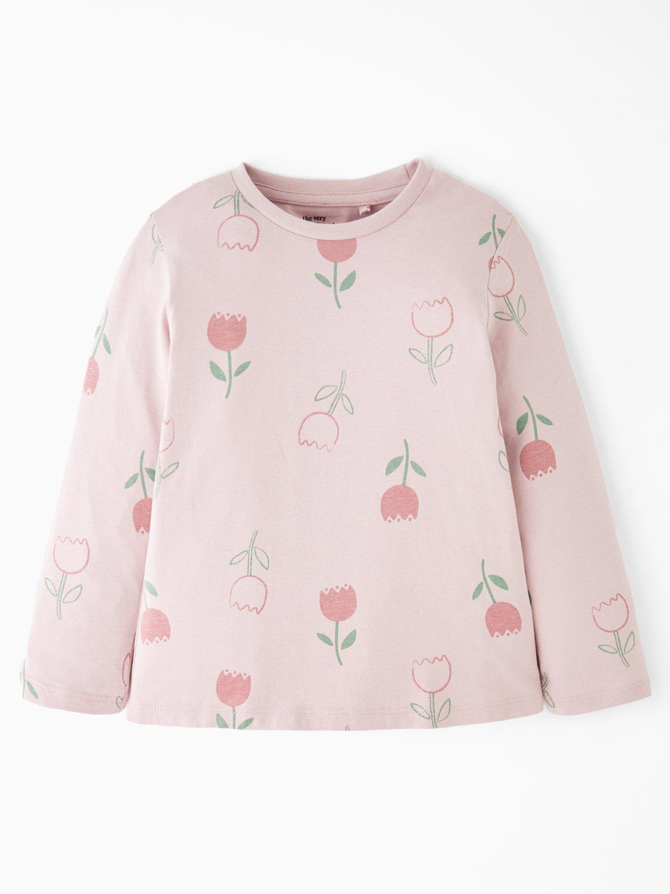 The Very Collection Girls Tulip Jersey Top - Print