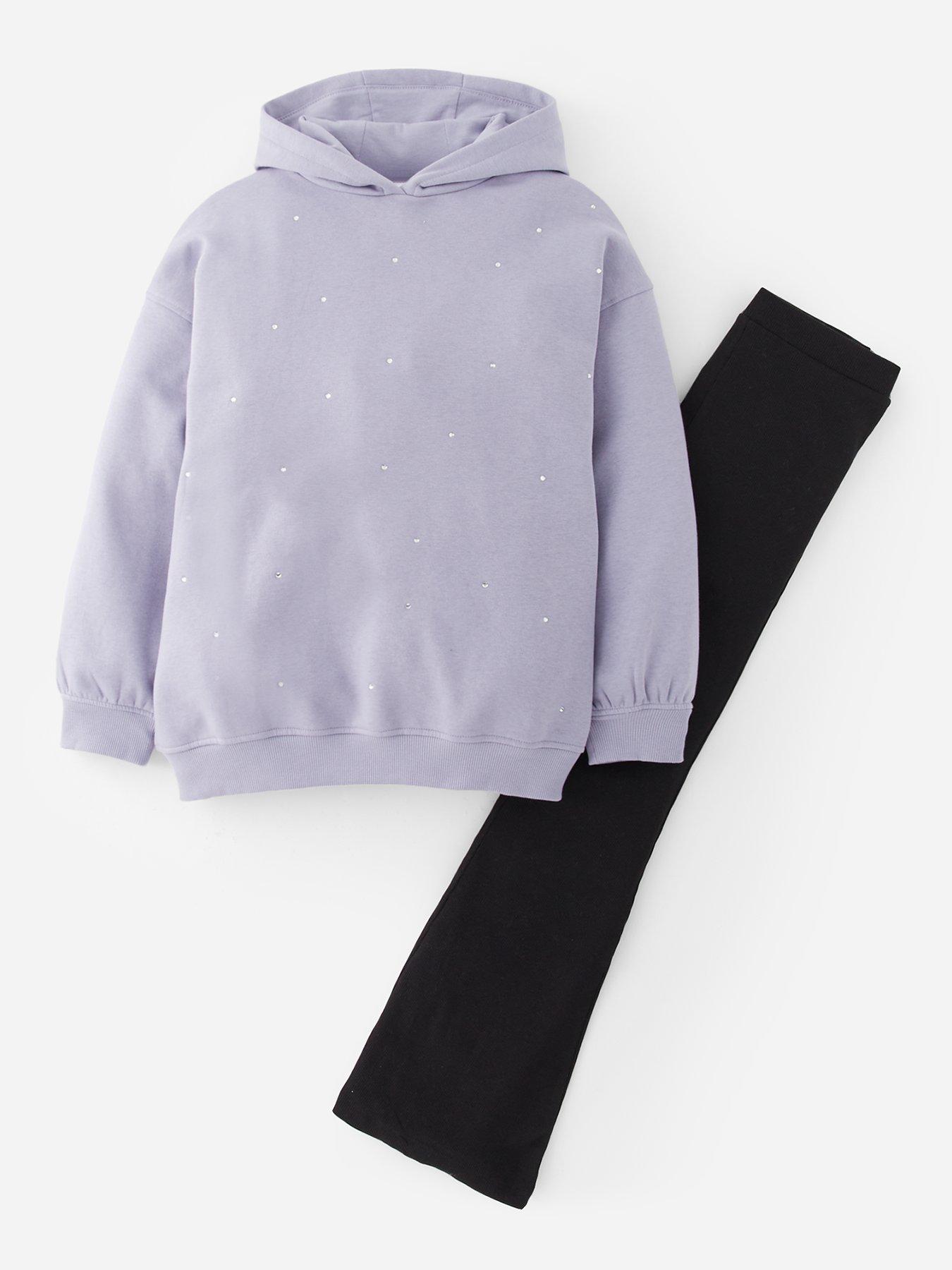 the-very-collection-girls-diamante-detail-hoodie-with-flare-leggings-purple