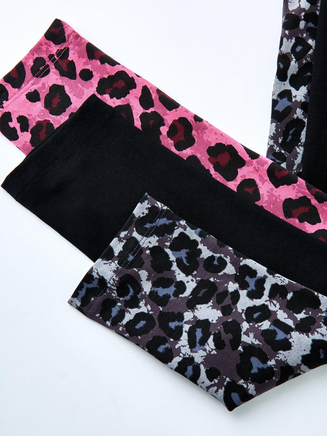 Image 5 of 5 of The Very Collection Girls 3 Pack Animal Leggings - Print