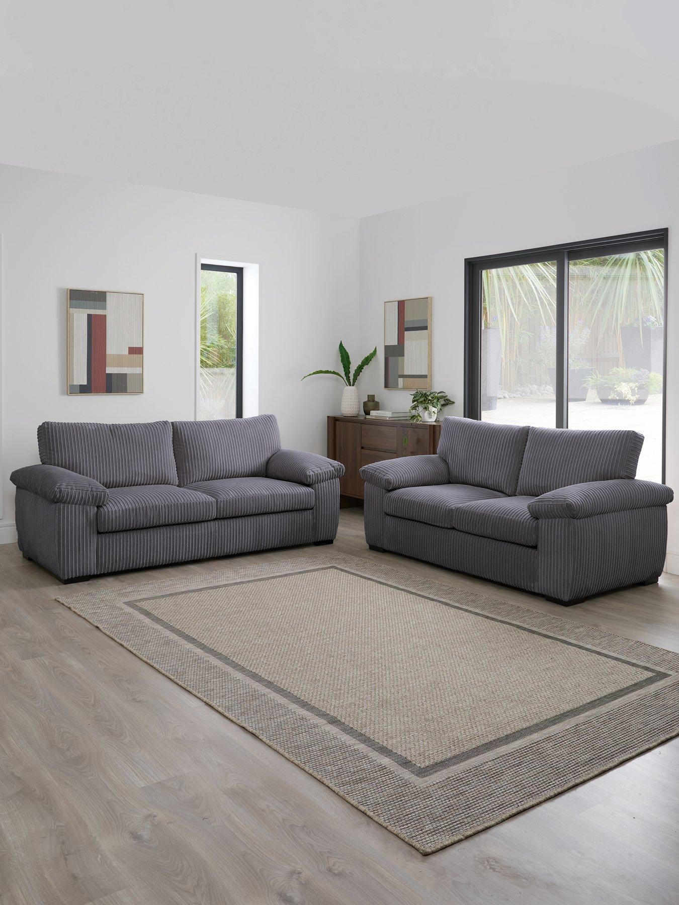 The Very Collection Amalfi Standard Back 3 + 2 Seater Fabric Sofa Set (Buy  &  SAVE!) - FSC® Certified