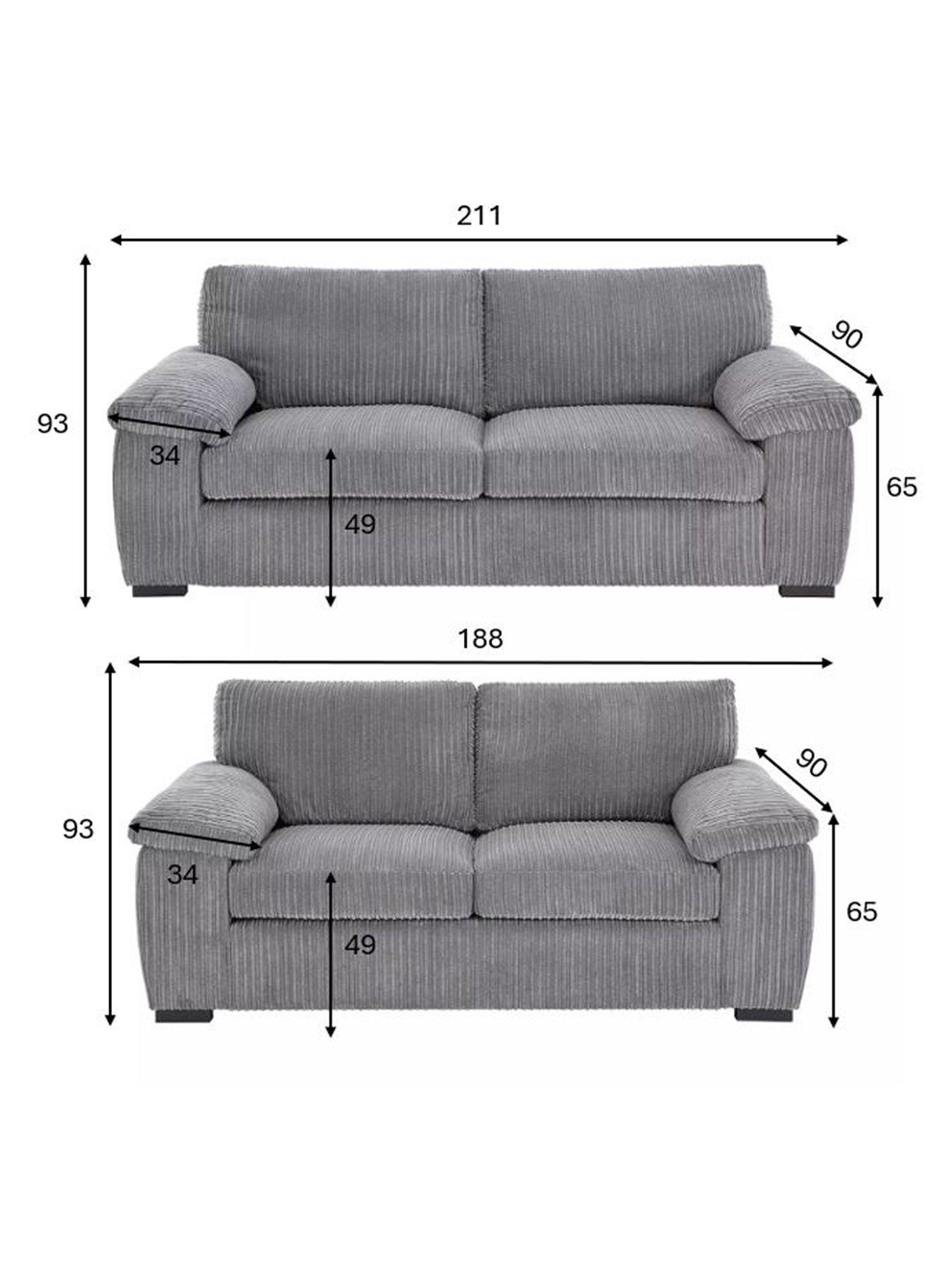 Image 6 of 7 of The Very Collection Amalfi Standard Back&nbsp;3 + 2 Seater Fabric&nbsp;Sofa Set (Buy &amp; SAVE!)&nbsp;- FSC&reg; Certified
