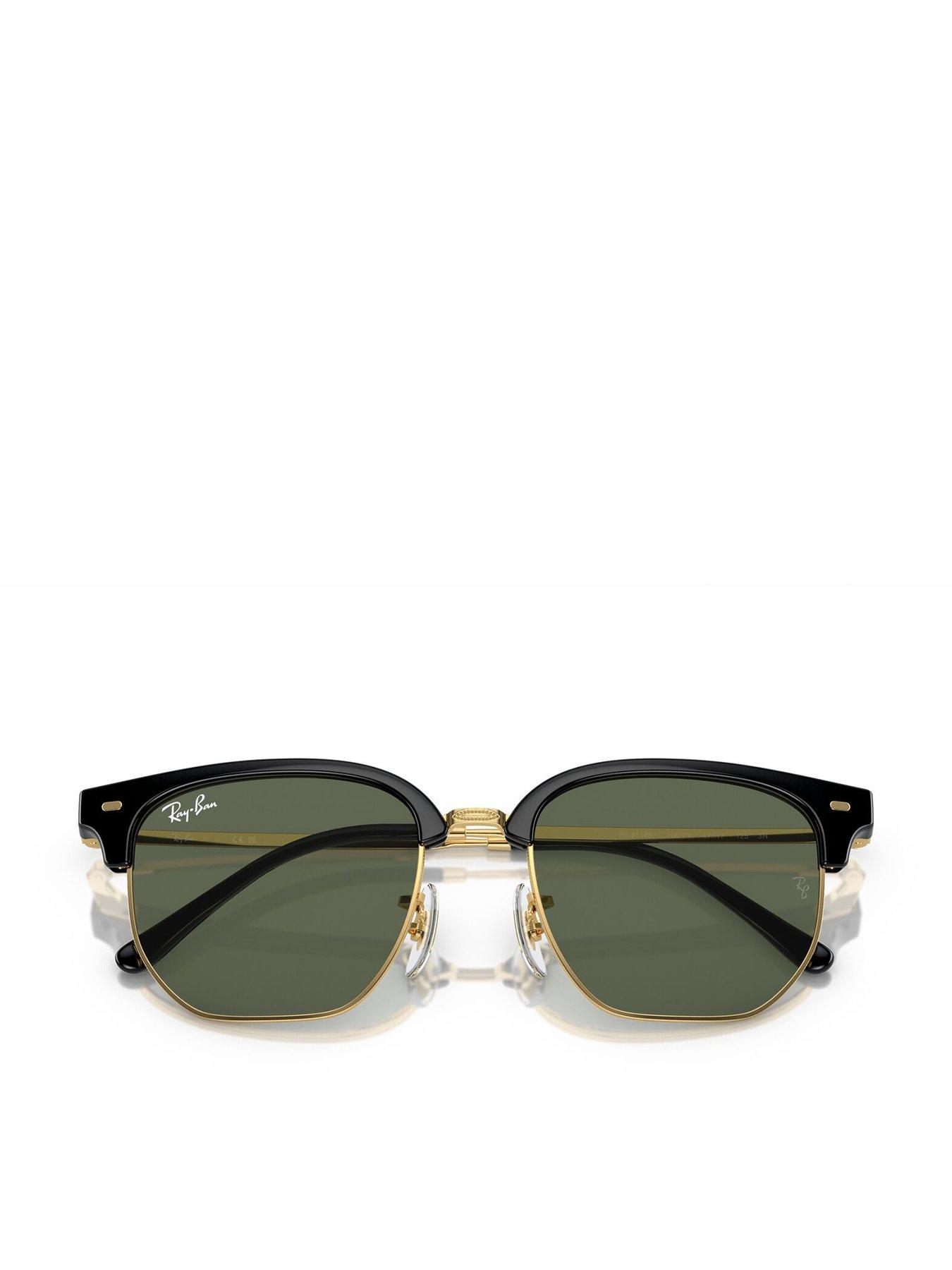 Ray-Ban Girls Clubmaster Irregular Sunglasses - Black / Gold