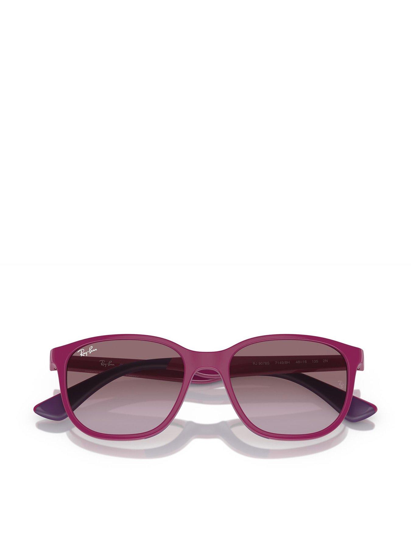 Ray-Ban Girls Square Sunglasses - Dark Pink