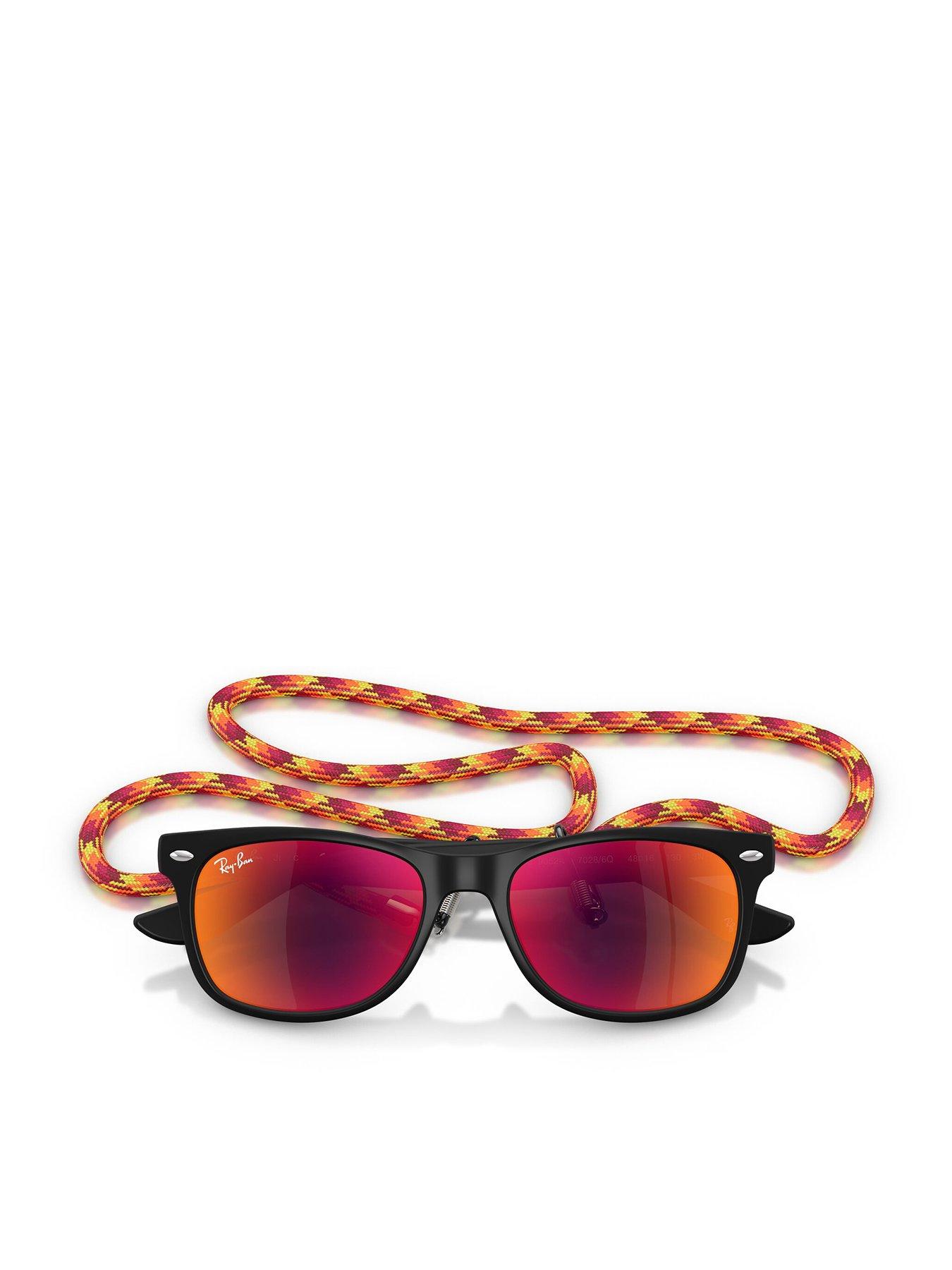 Ray-Ban Kids Unisex Wayfarer Square Sunglasses - Black