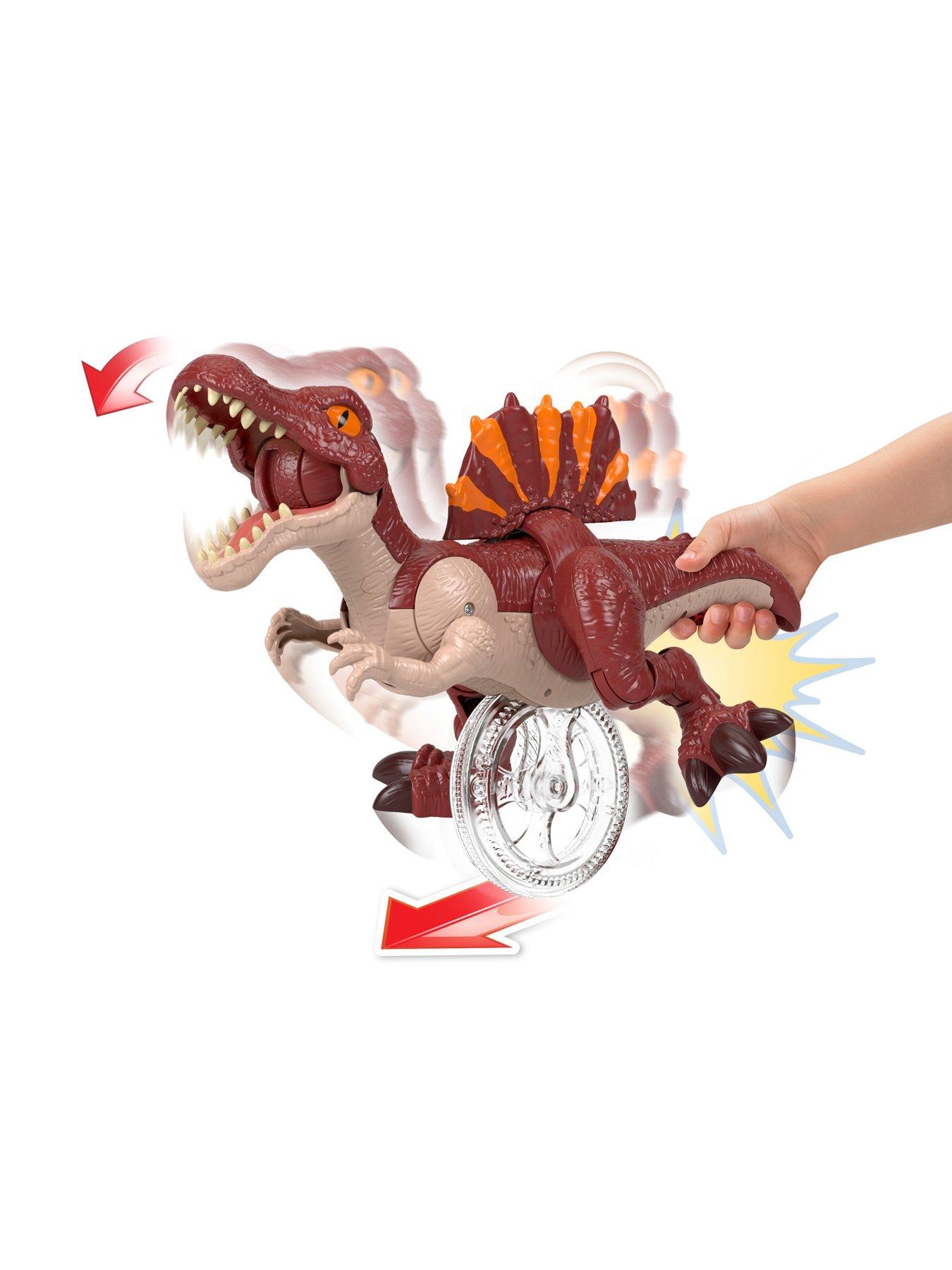  image of imaginext-jurassic-world-rebirth-sprinting-spinosaurus-dinosaur-toy-with-lunge-amp-chompnbsp