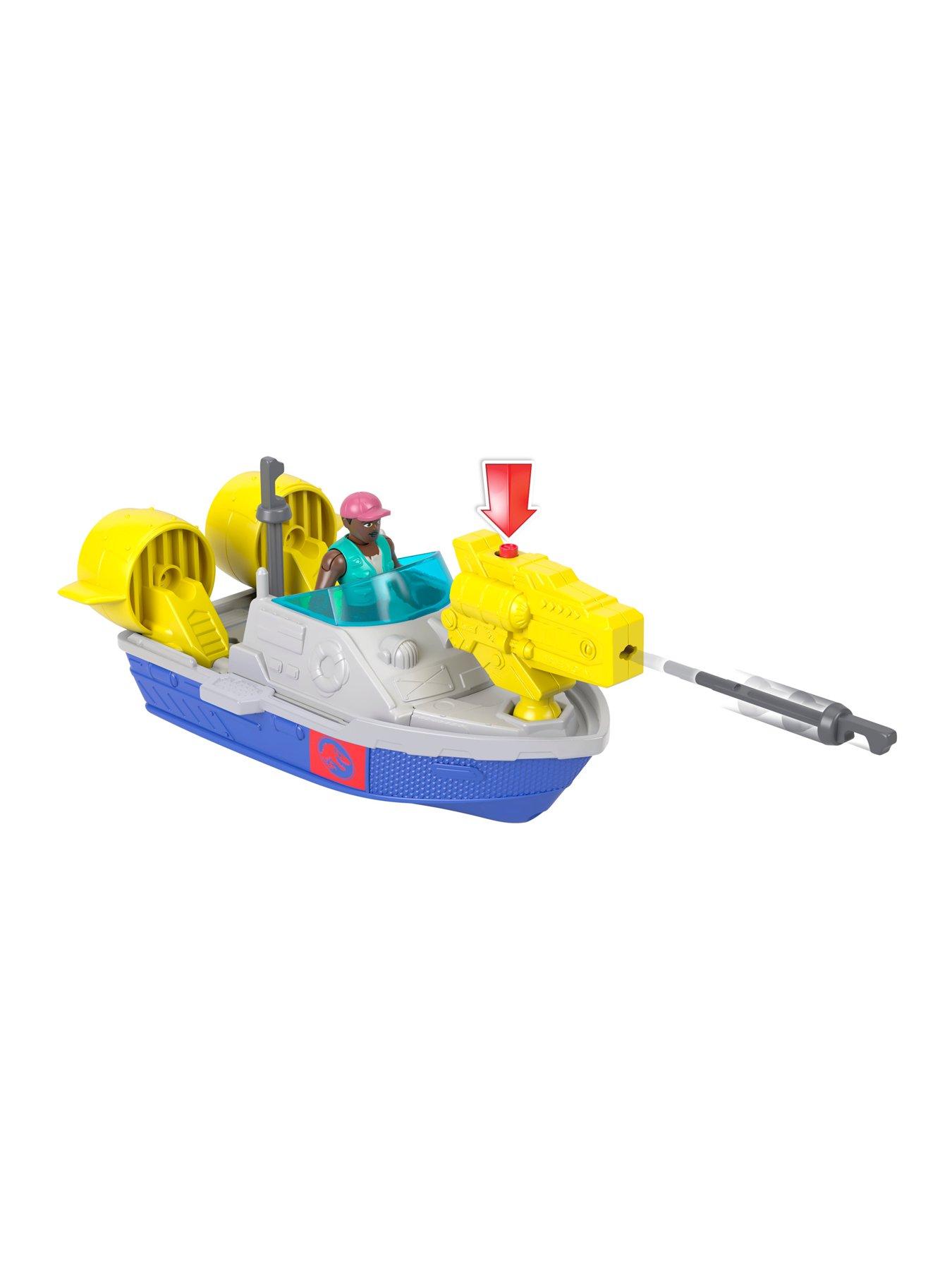  image of imaginext-jurassic-world-rebirth-aquachomp-chase-mosasaurus-dinosaur-toy-playset