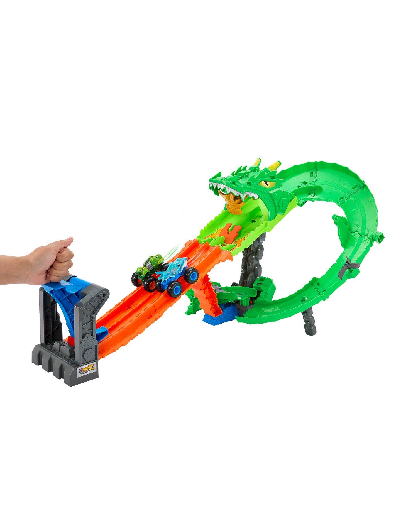 Image 4 of 7 of Hot Wheels Monster Trucks Sharks vs. Dinos Dragon Destruction