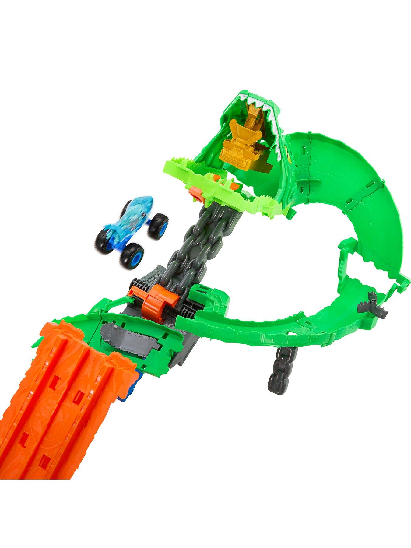 Image 5 of 7 of Hot Wheels Monster Trucks Sharks vs. Dinos Dragon Destruction