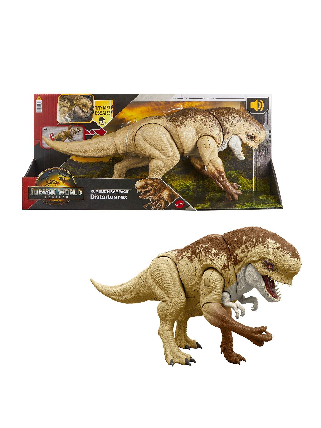 JURASSIC WORLD Rebirth Distortus Rex Rumble N Rampage Dinosaur 22cm High Action Figure