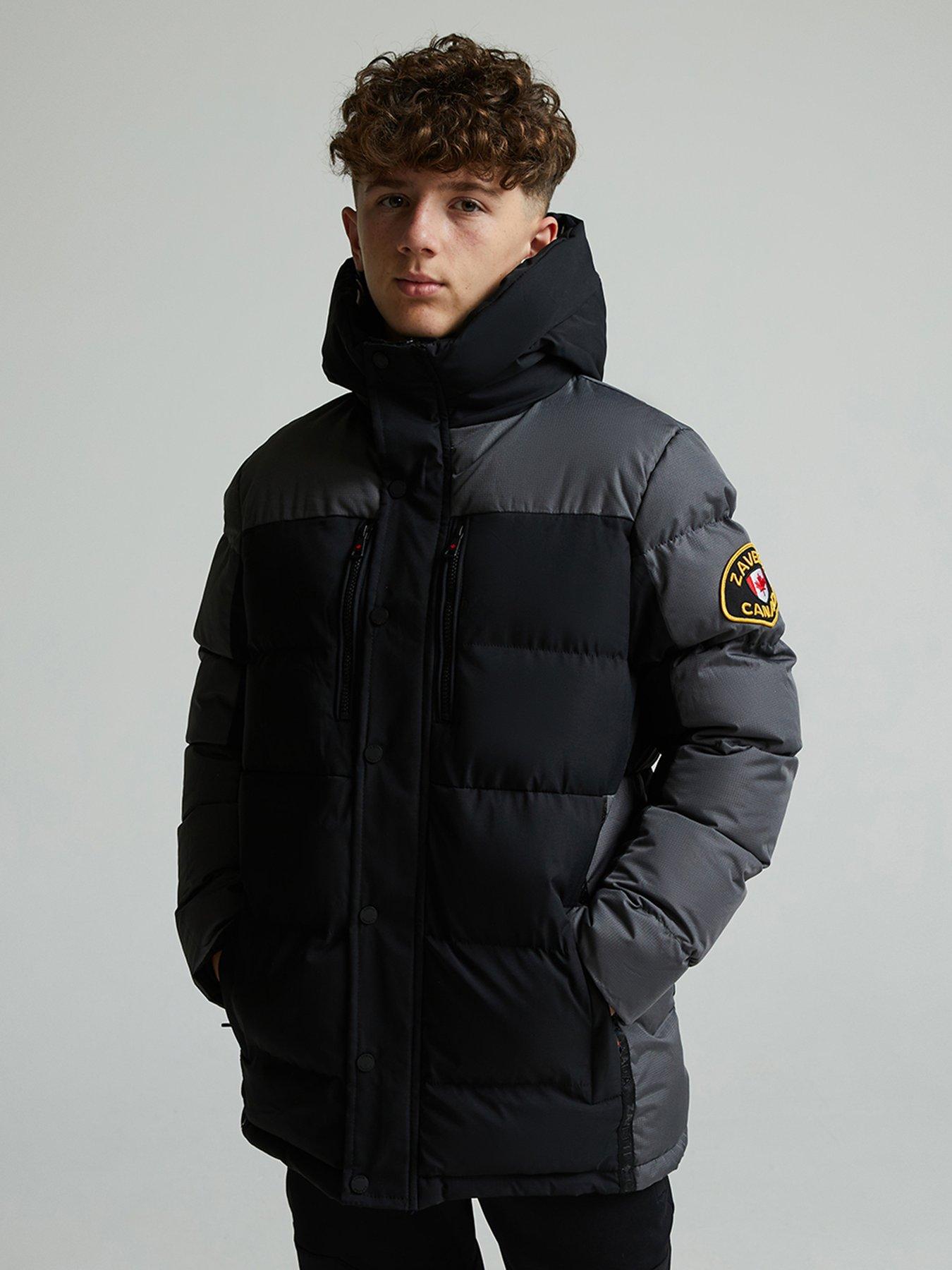 Image 1 of 5 of Zavetti Canada Junior Boys Raffino Colourblock Puffer Jacket - Black