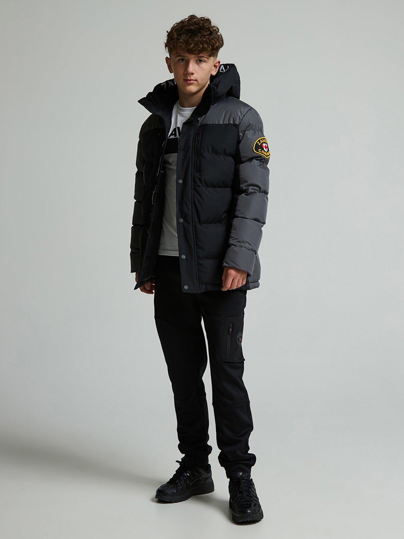 Image 3 of 5 of Zavetti Canada Junior Boys Raffino Colourblock Puffer Jacket - Black