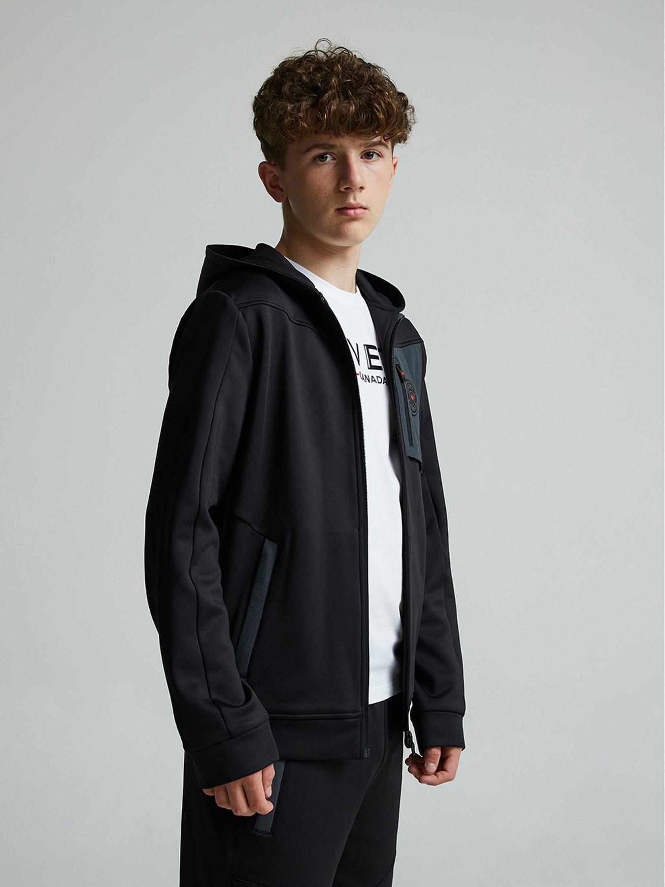 Image 4 of 6 of Zavetti Canada Junior Boys Saletto Hoodie - Black