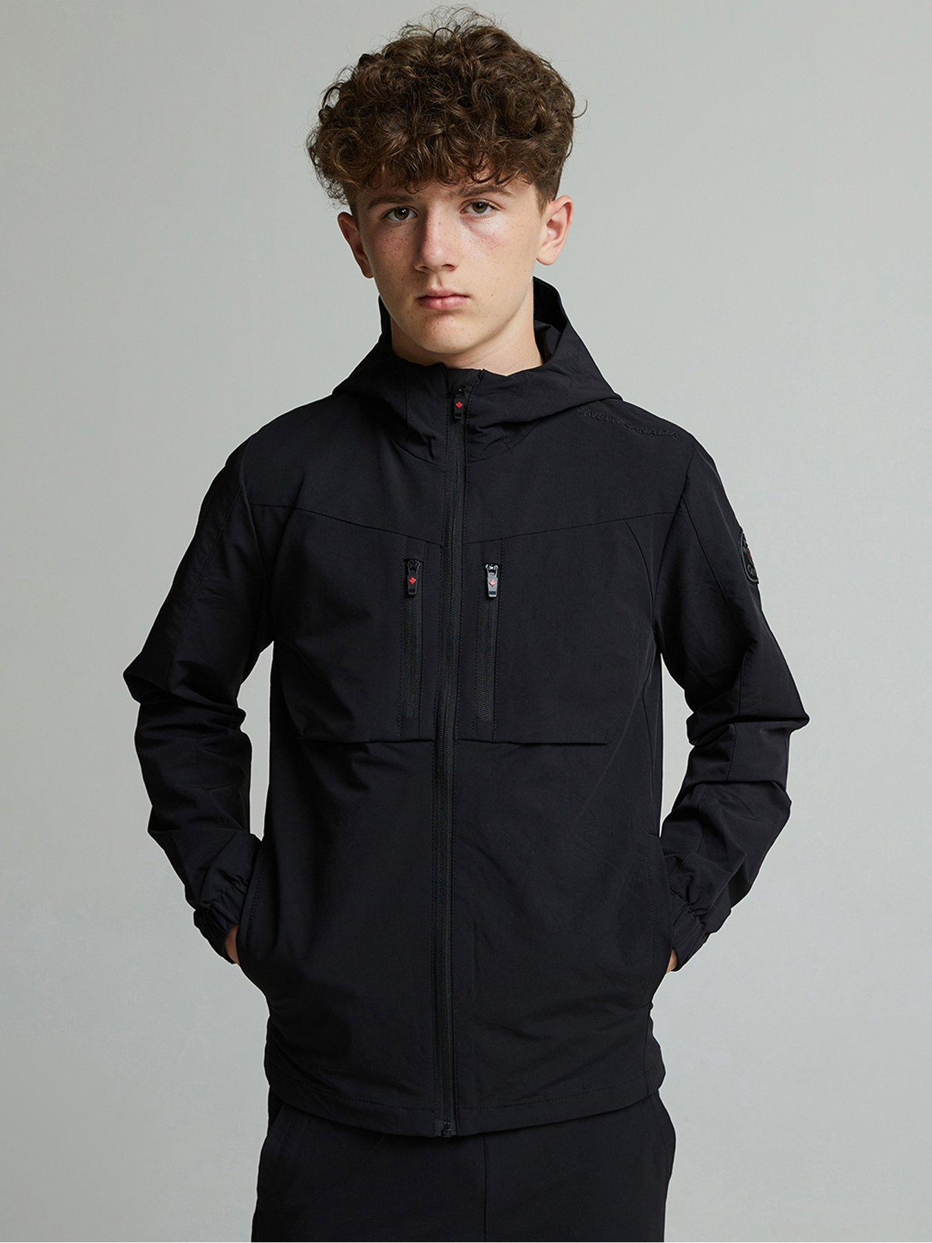 undefined Junior Boys Revosso Woven Hoodie - Black