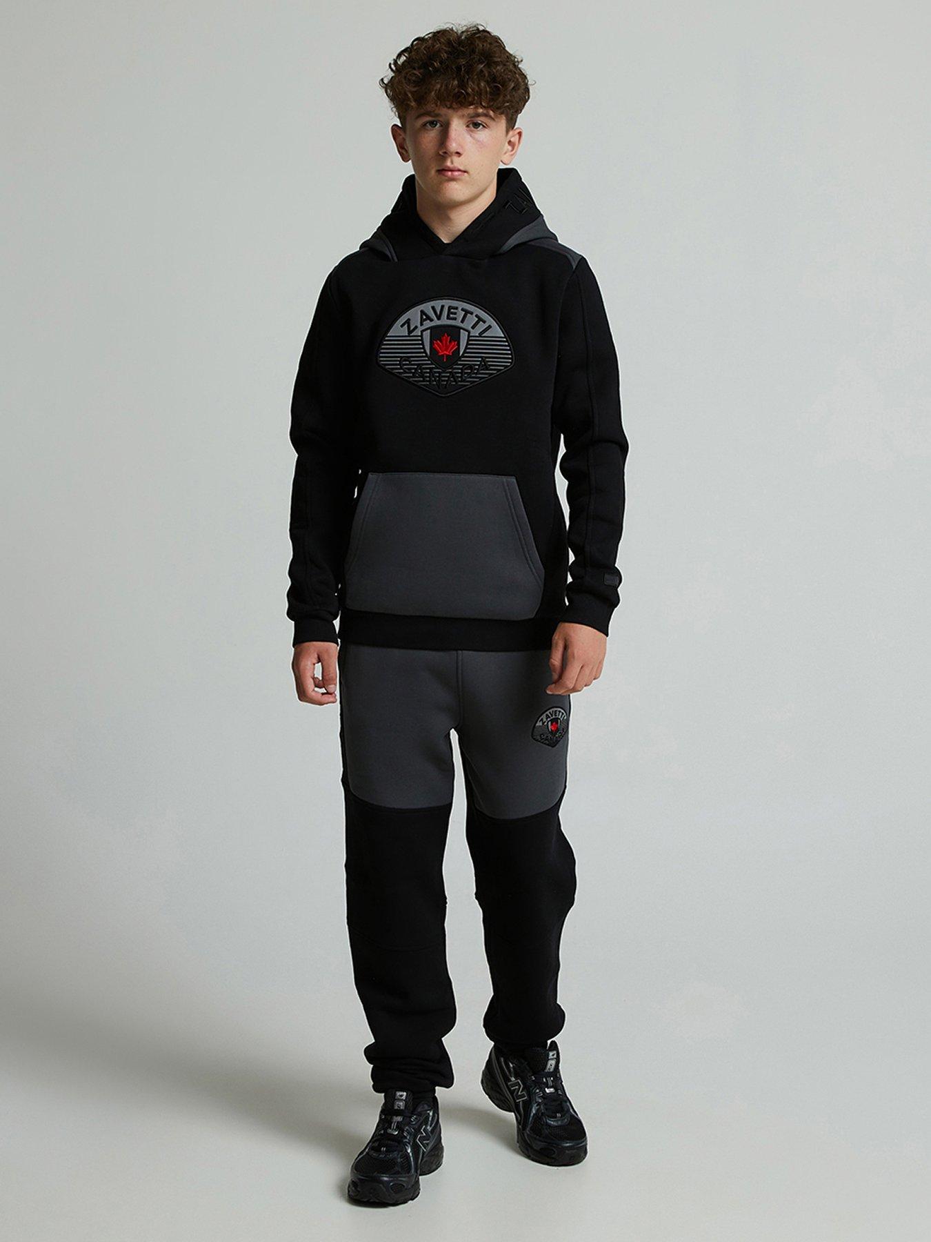 Image 2 of 5 of Zavetti Canada Junior Boys Botticini Two Tone Hoodie - Black