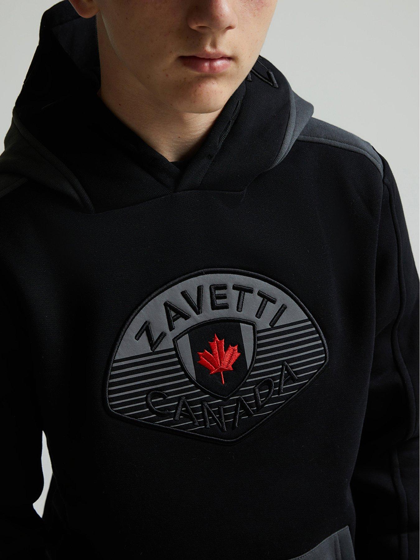 Image 4 of 5 of Zavetti Canada Junior Boys Botticini Two Tone Hoodie - Black