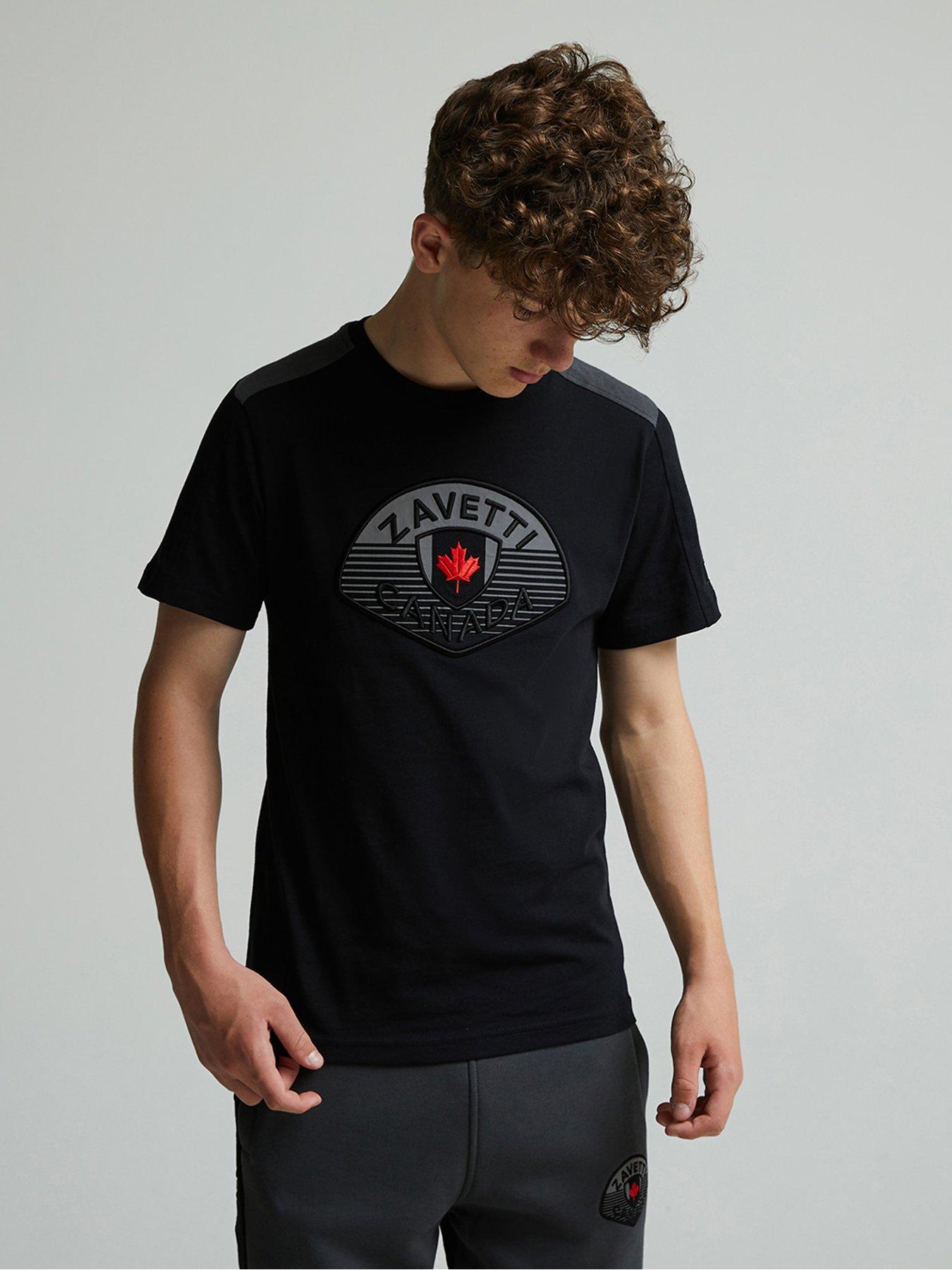 Image 1 of 5 of Zavetti Canada Junior Boys Botticini Two Tone T-Shirt - Black