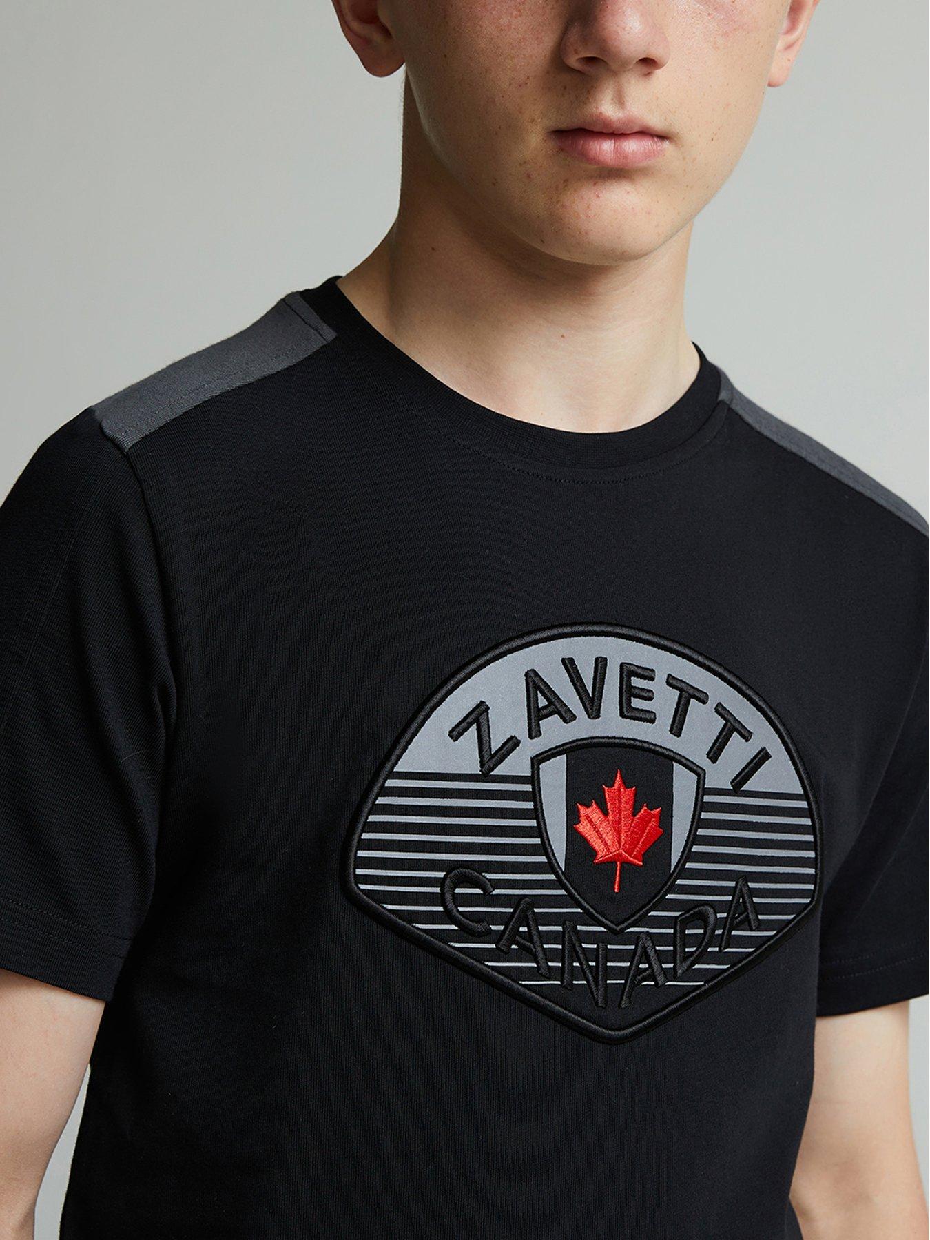 Image 4 of 5 of Zavetti Canada Junior Boys Botticini Two Tone T-Shirt - Black