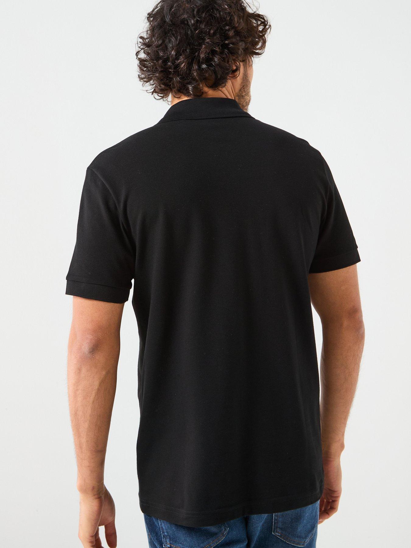 Image 2 of 6 of BOSS Paddy Corporate Placket Regular Fit Cotton Polo Shirt - Black