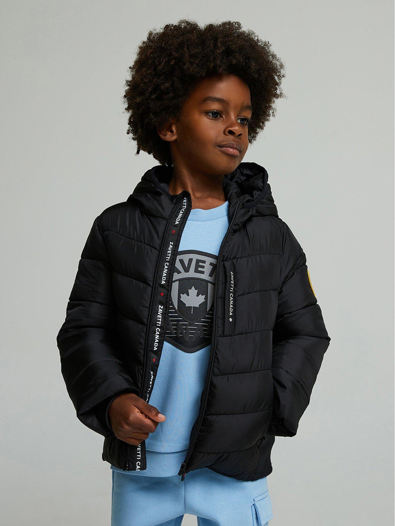  image of zavetti-canada-younger-boys-fallino-hybrid-puffer-jacket-black