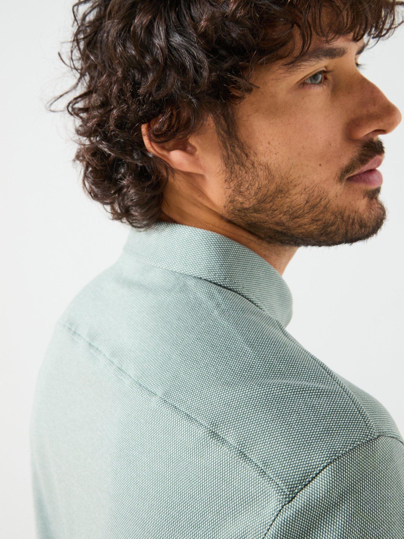  image of boss-motion-regular-fit-short-sleeve-shirt-green