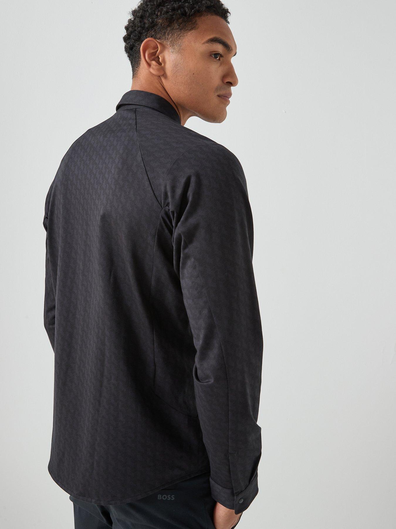 stillFront image of boss-excurse-regular-fit-long-sleeve-shirt-navy
